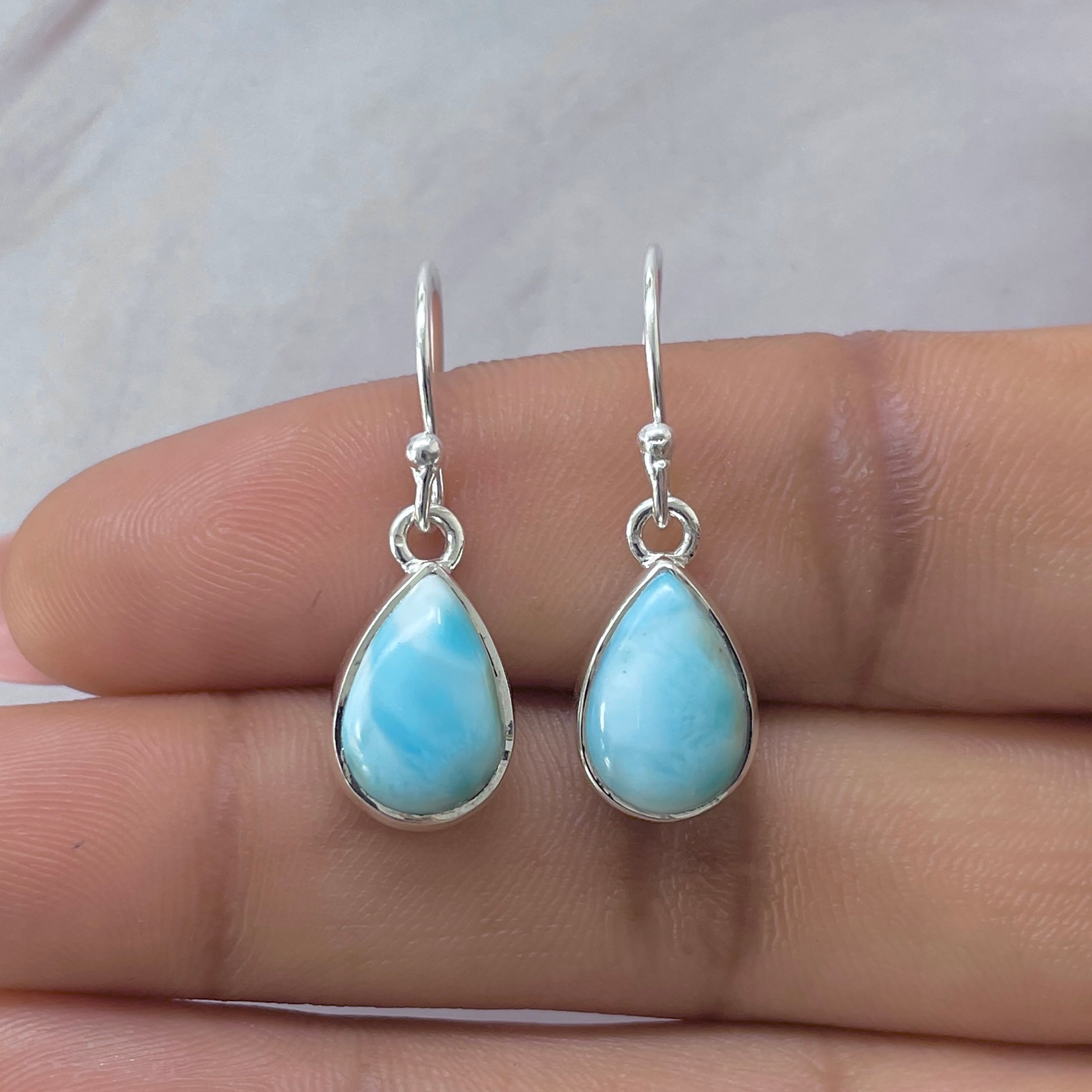Larimar Earring-(LAR-E-3625.)