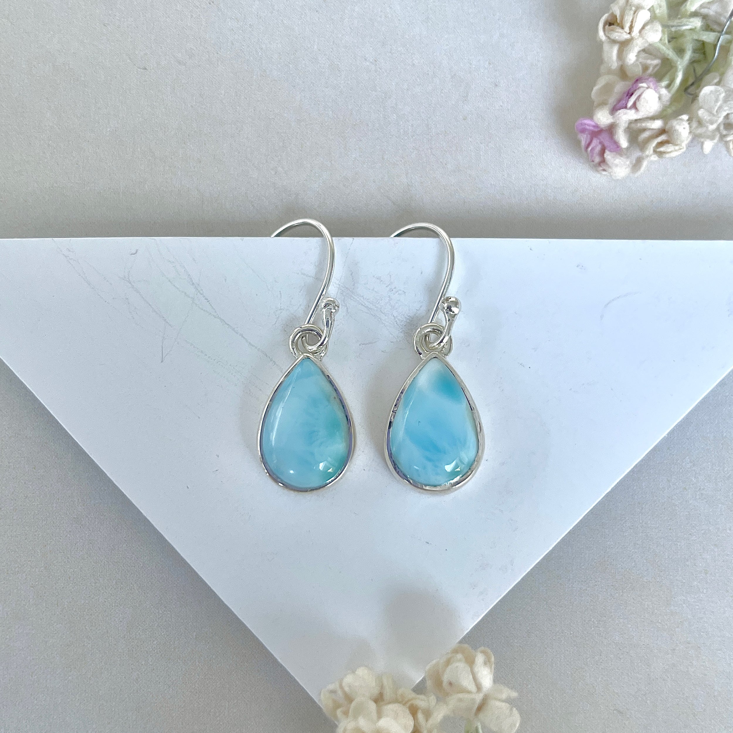 Larimar Earring-(LAR-E-3625.)
