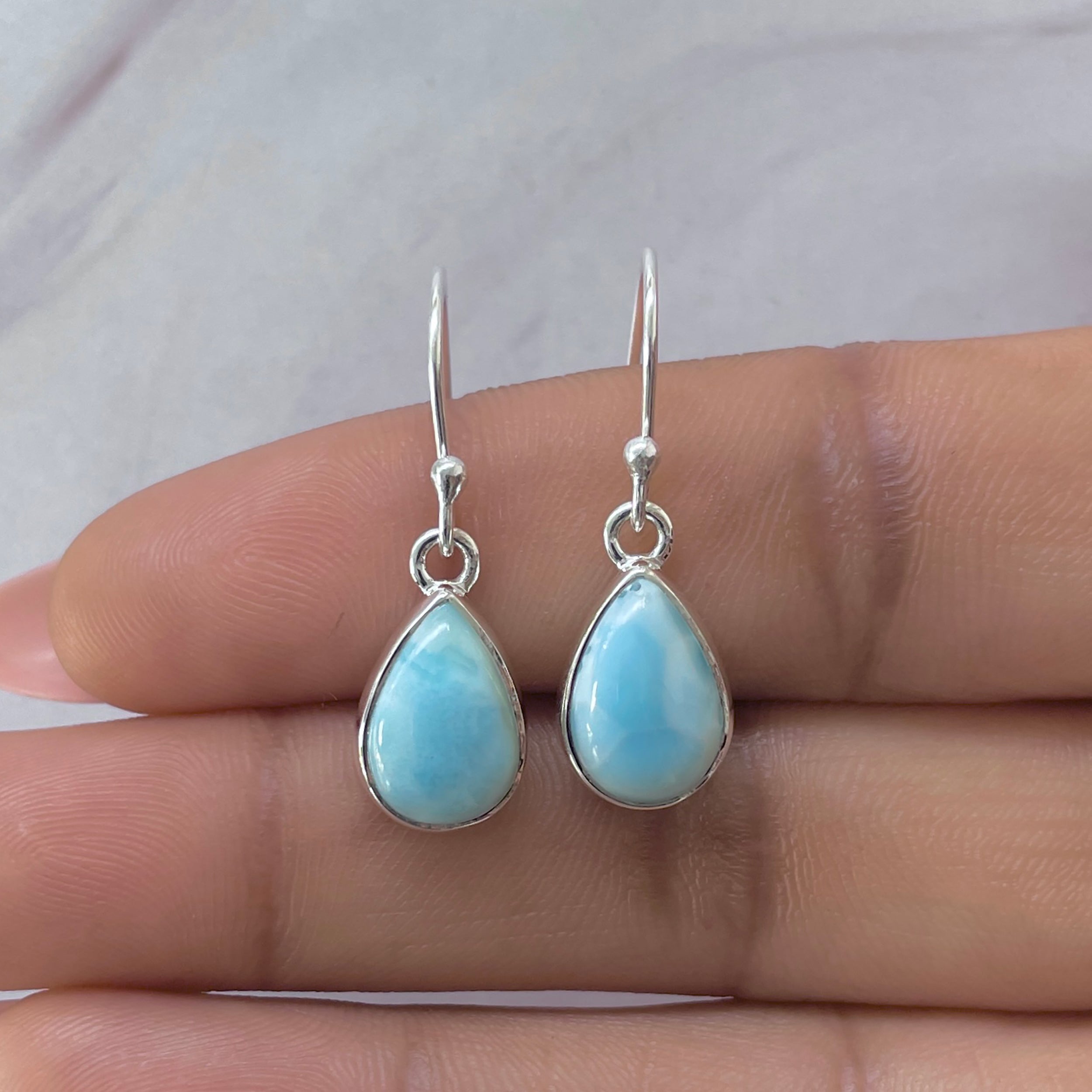 Larimar Earring-(LAR-E-3627.)