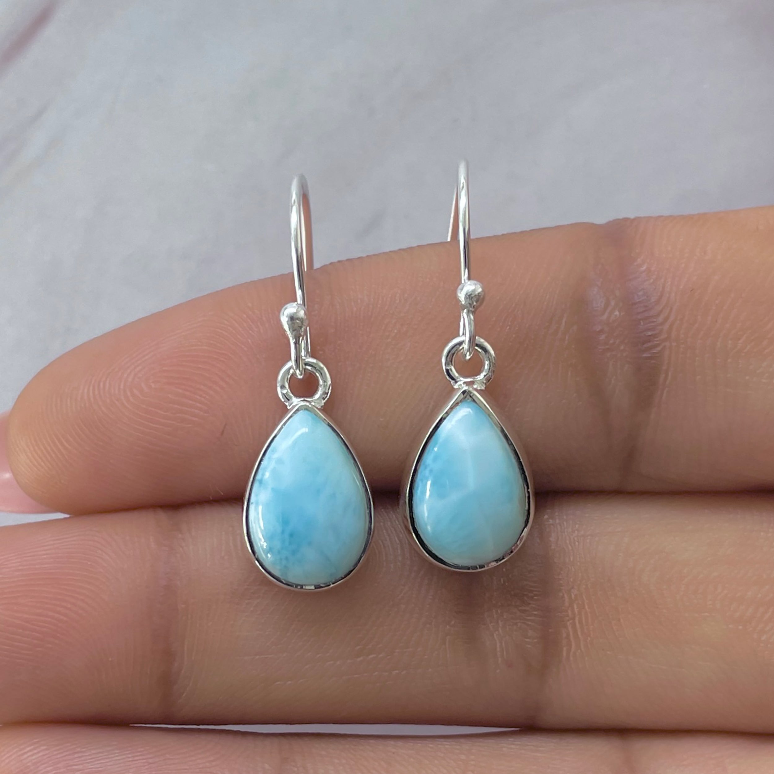 Larimar Earring-(LAR-E-3628.)