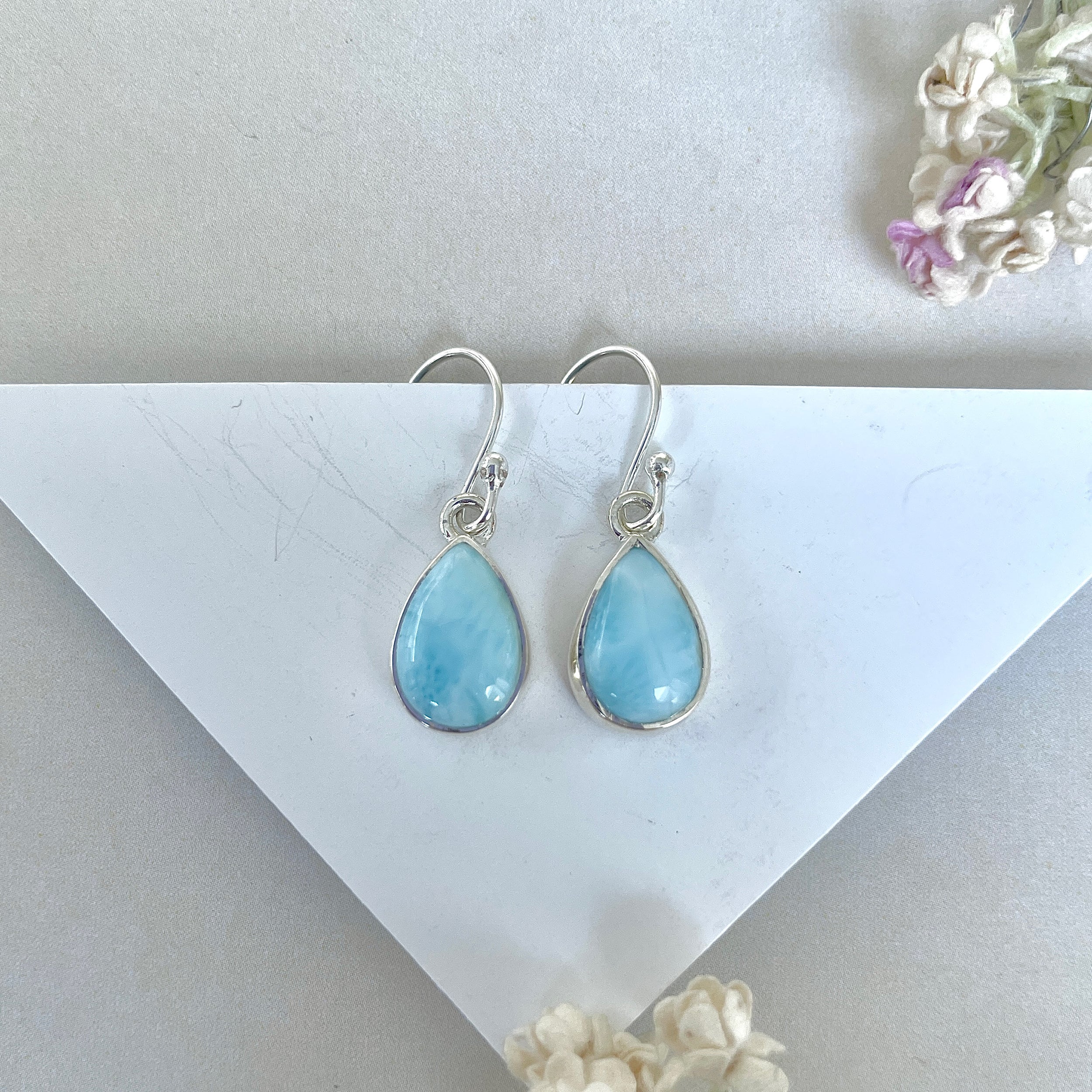 Larimar Earring-(LAR-E-3628.)