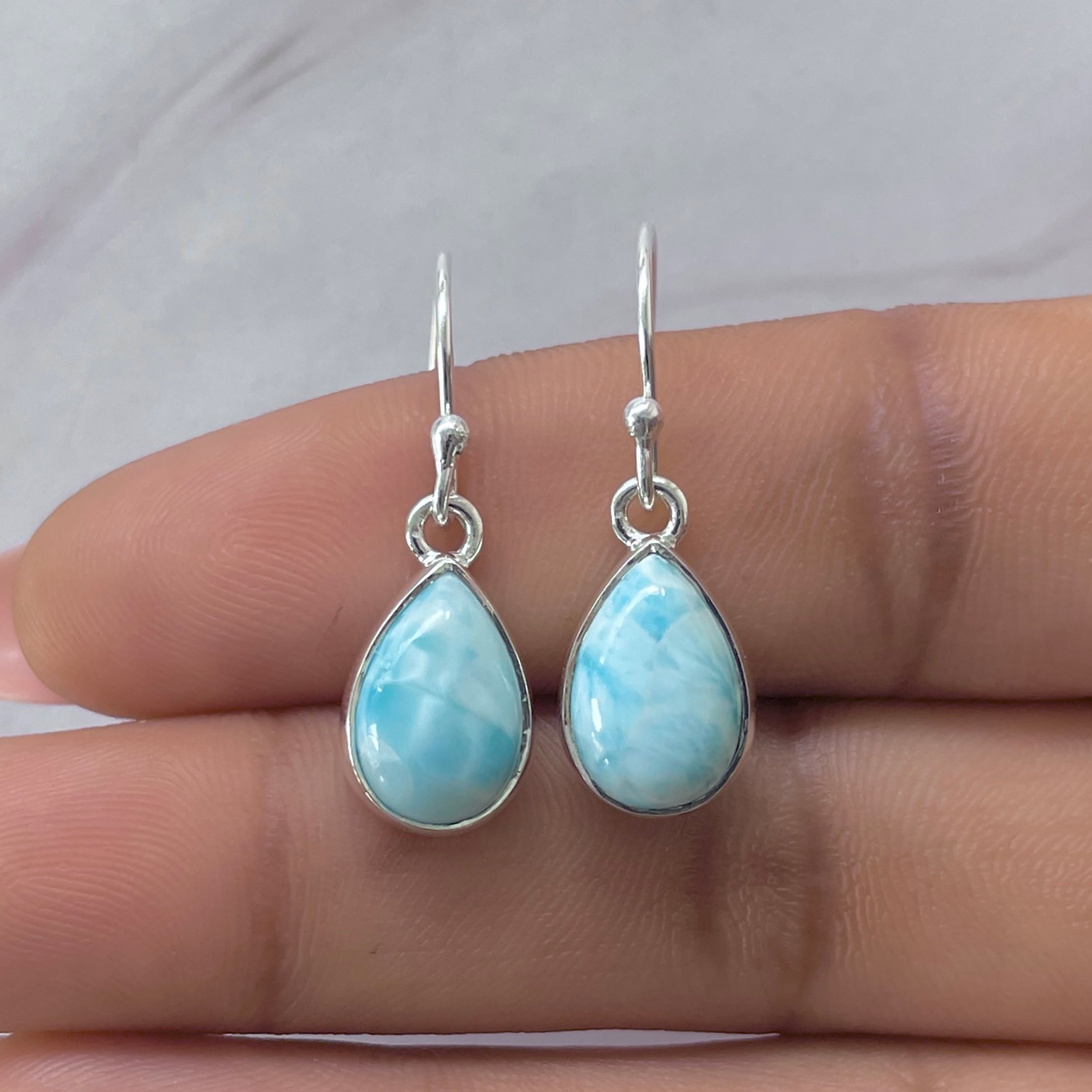 Larimar Earring-(LAR-E-3629.)