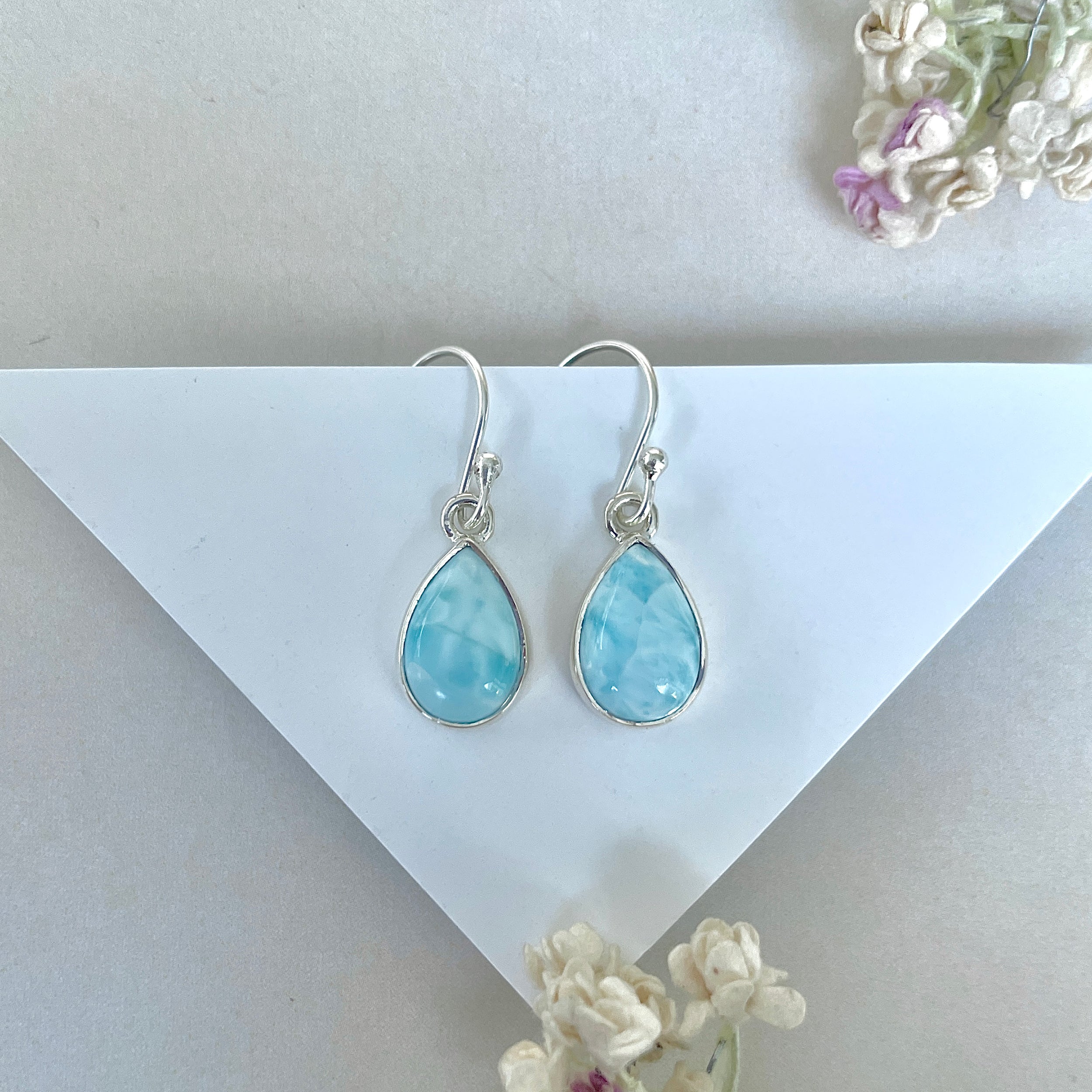 Larimar Earring-(LAR-E-3629.)