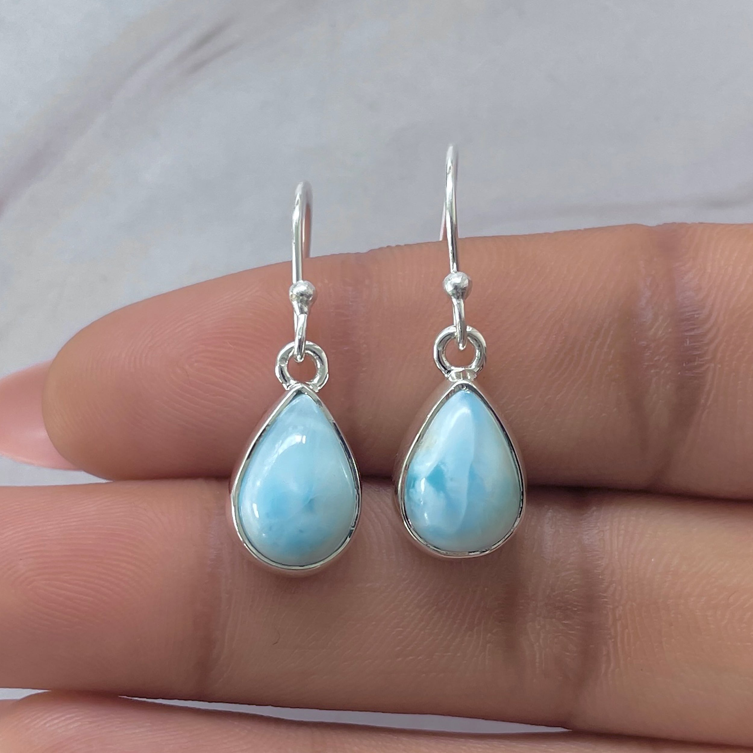 Larimar Earring-(LAR-E-3630.)
