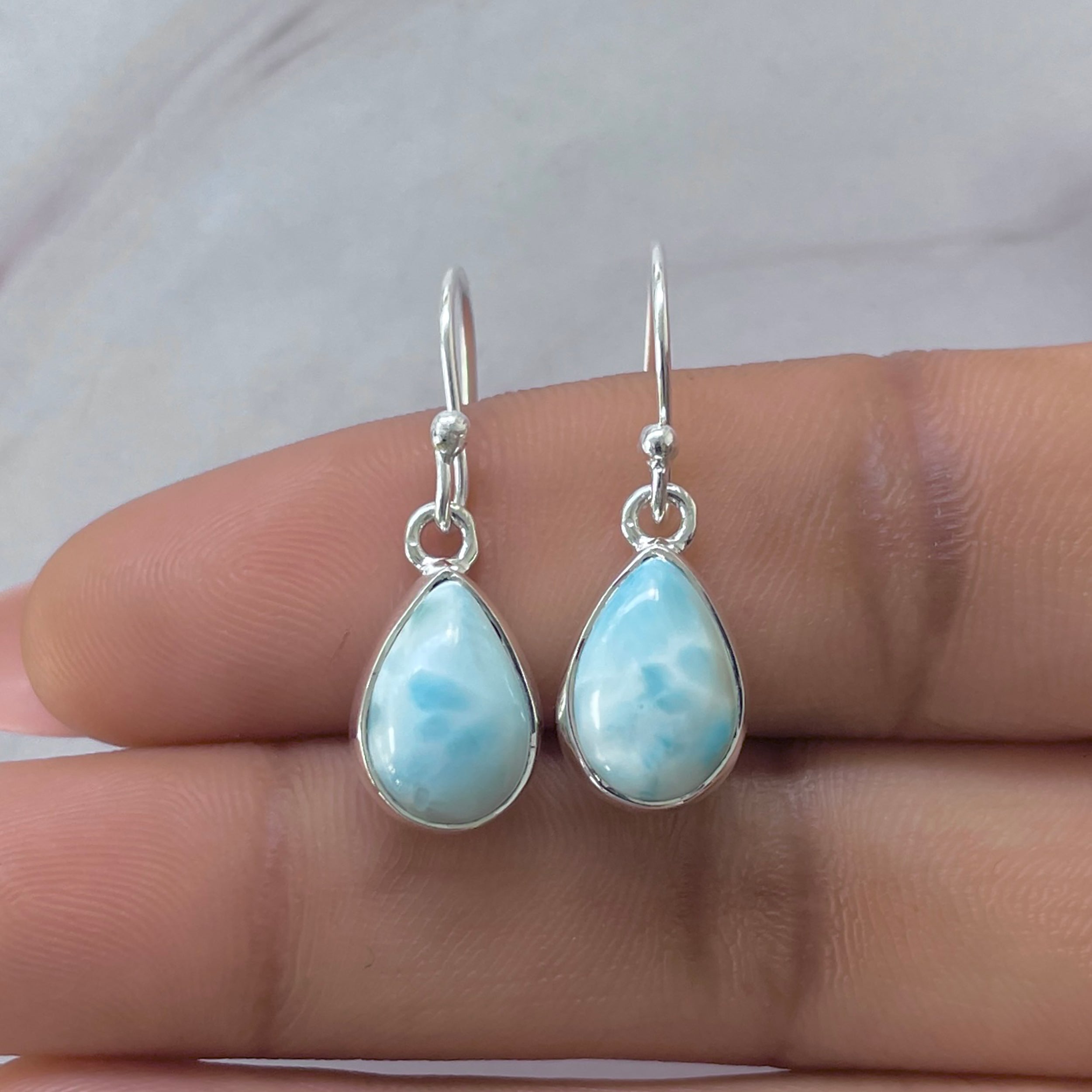 Larimar Earring-(LAR-E-3633.)
