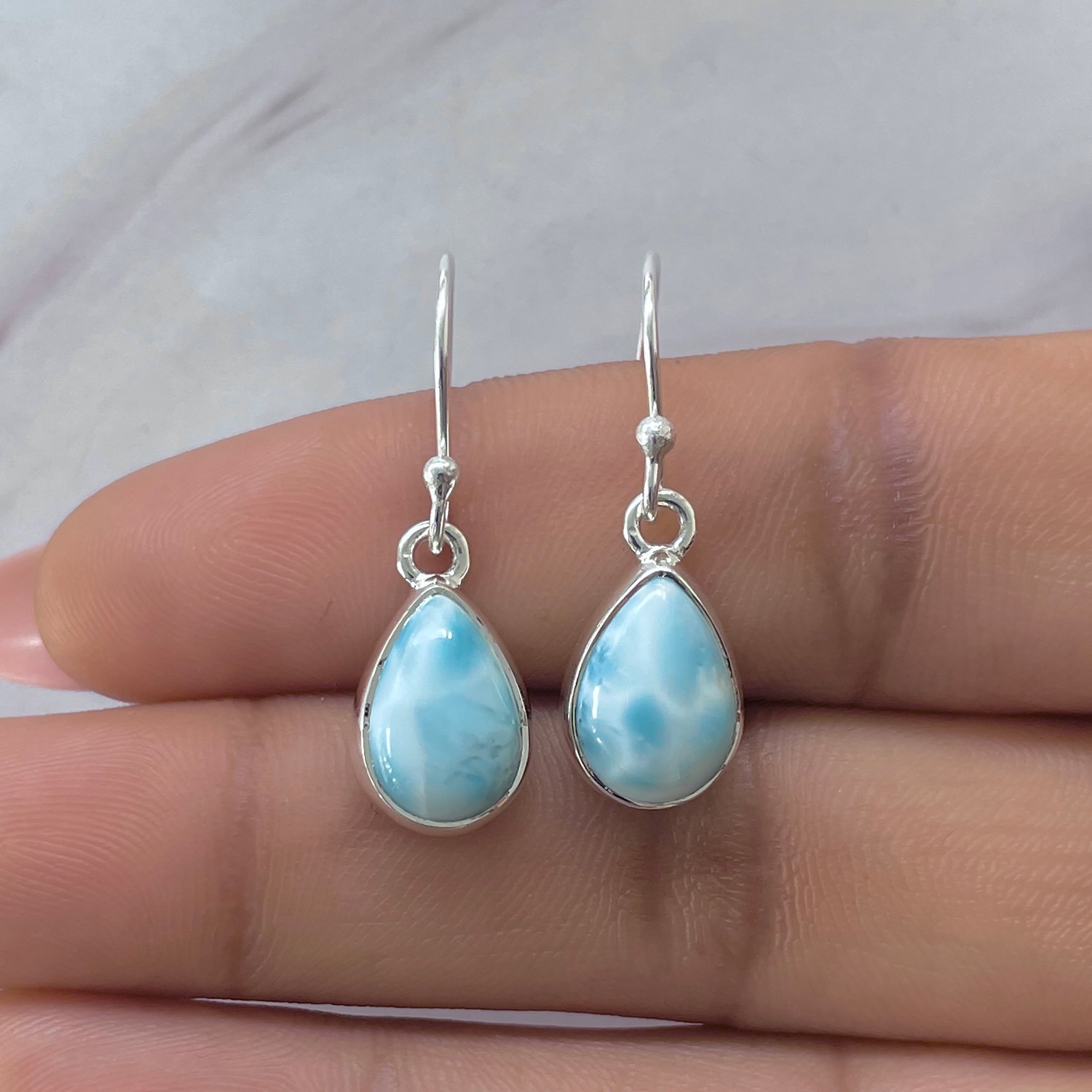 Larimar Earring-(LAR-E-3634.)