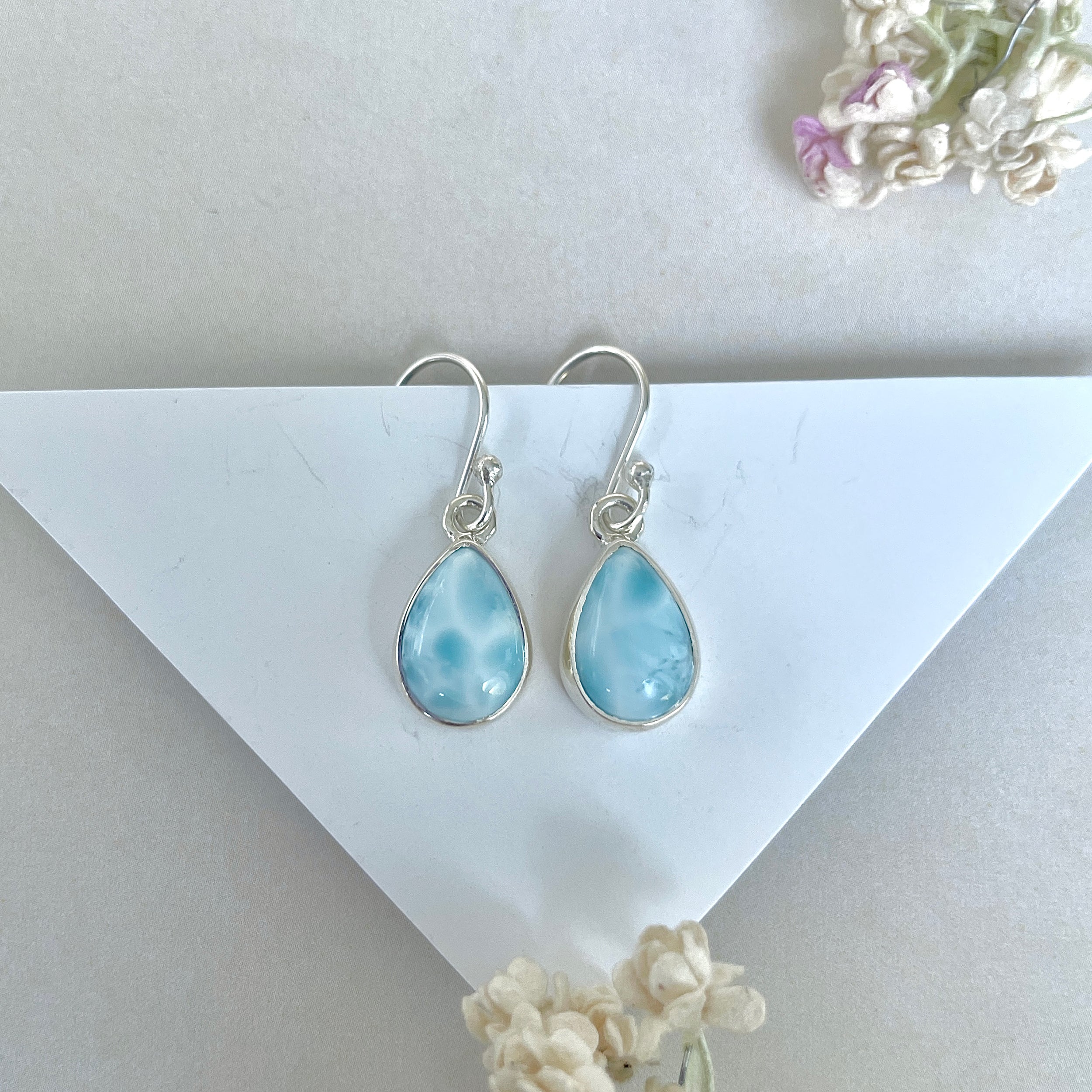 Larimar Earring-(LAR-E-3634.)