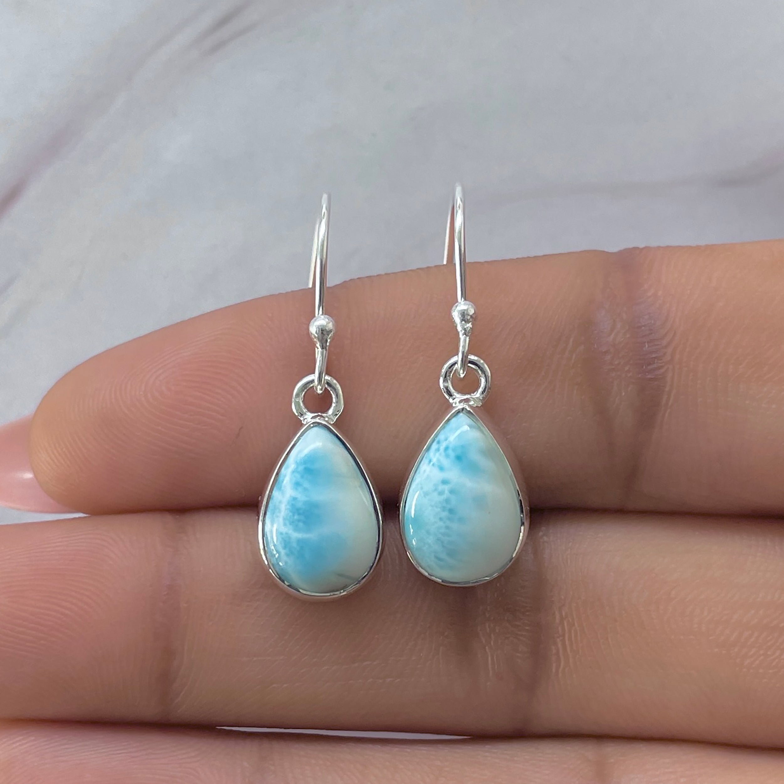 Larimar Earring-(LAR-E-3635.)