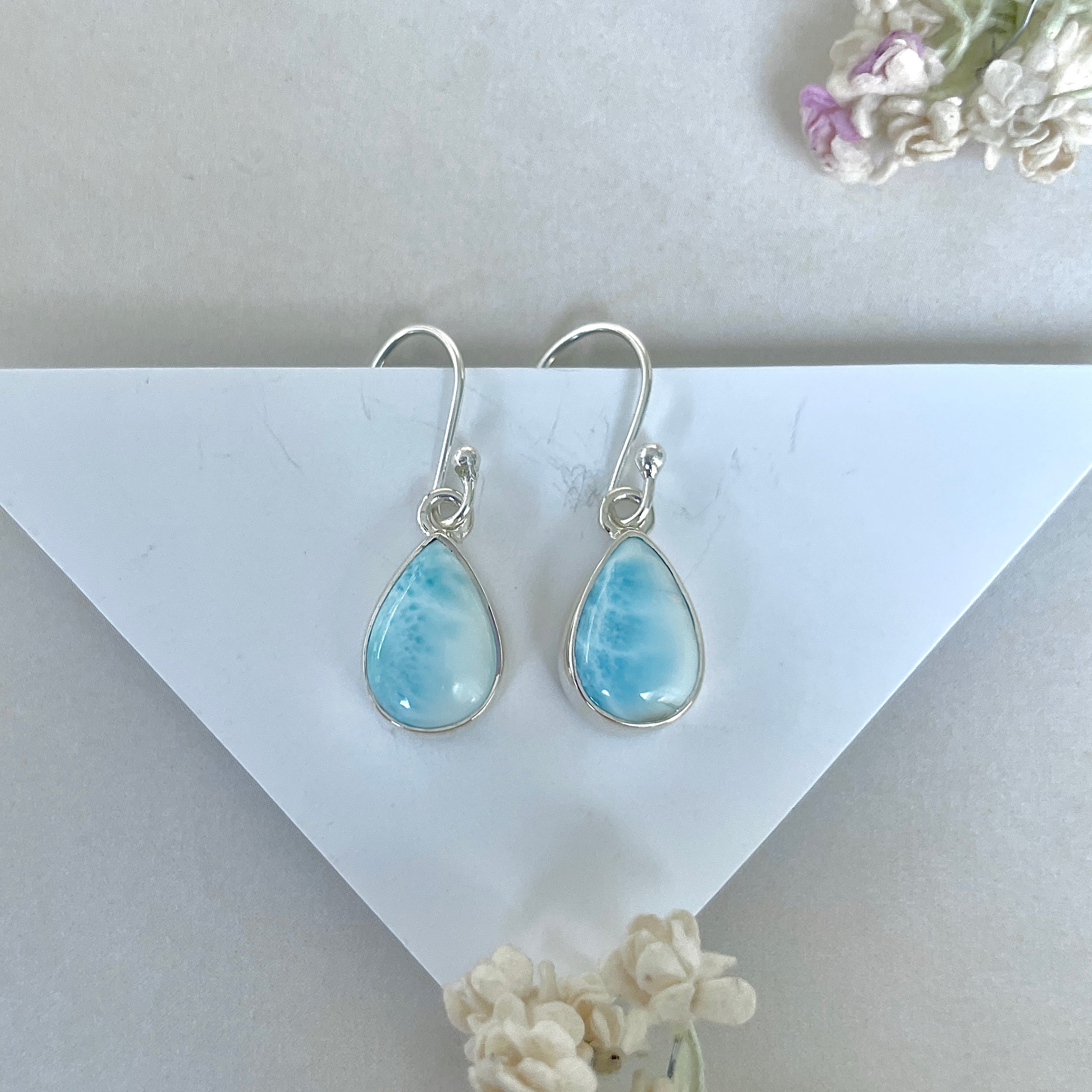 Larimar Earring-(LAR-E-3635.)