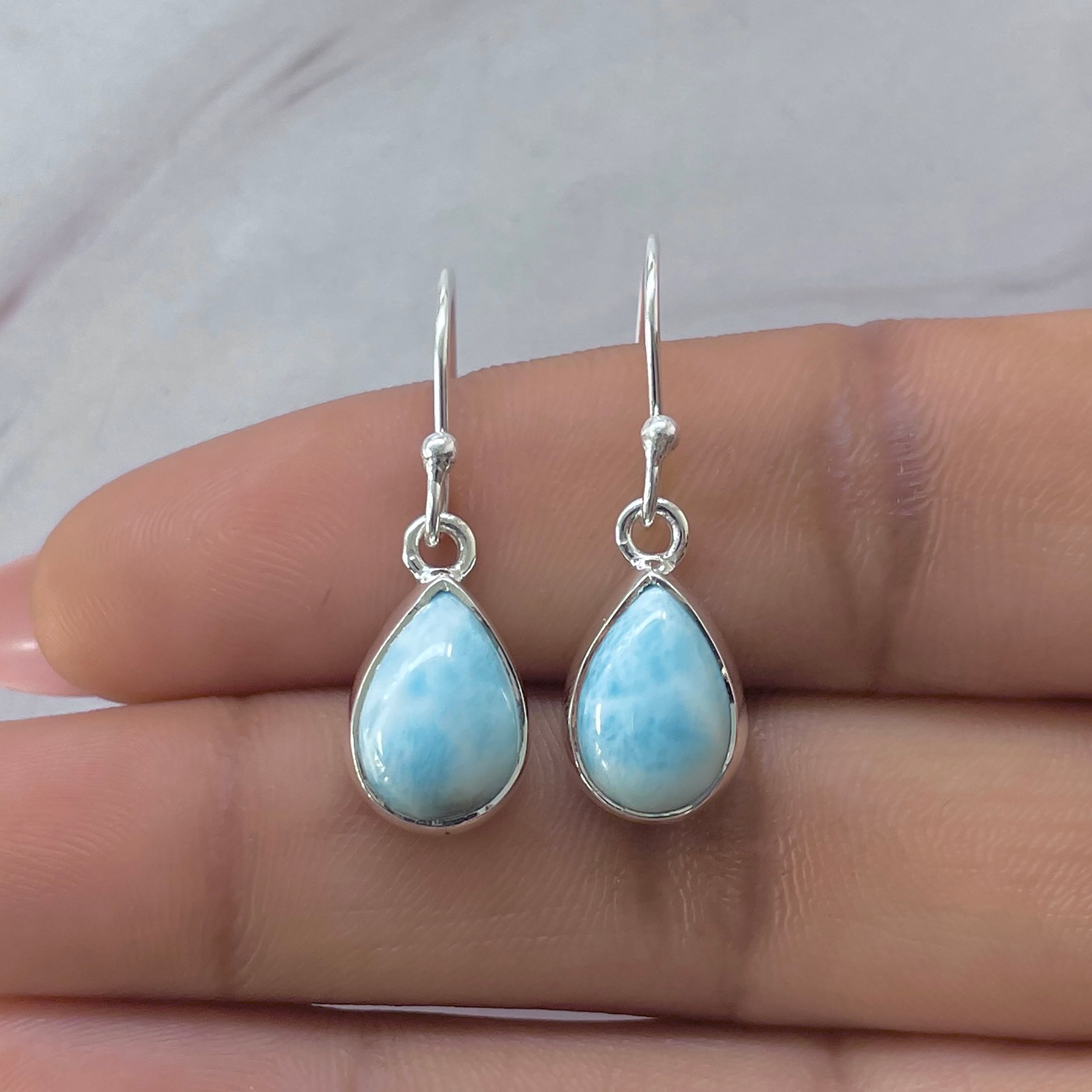 Larimar Earring-(LAR-E-3636.)
