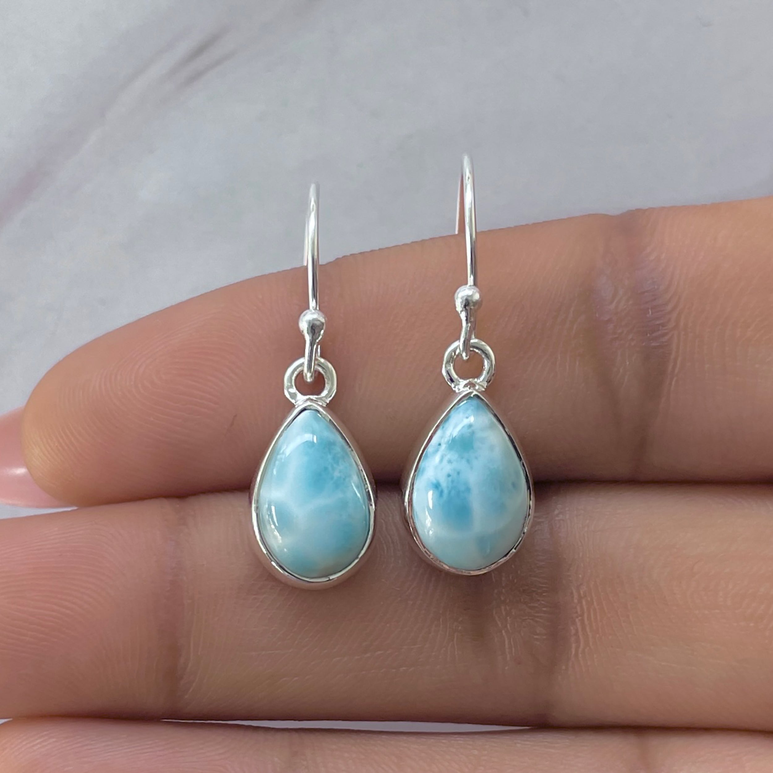 Larimar Earring-(LAR-E-3637.)