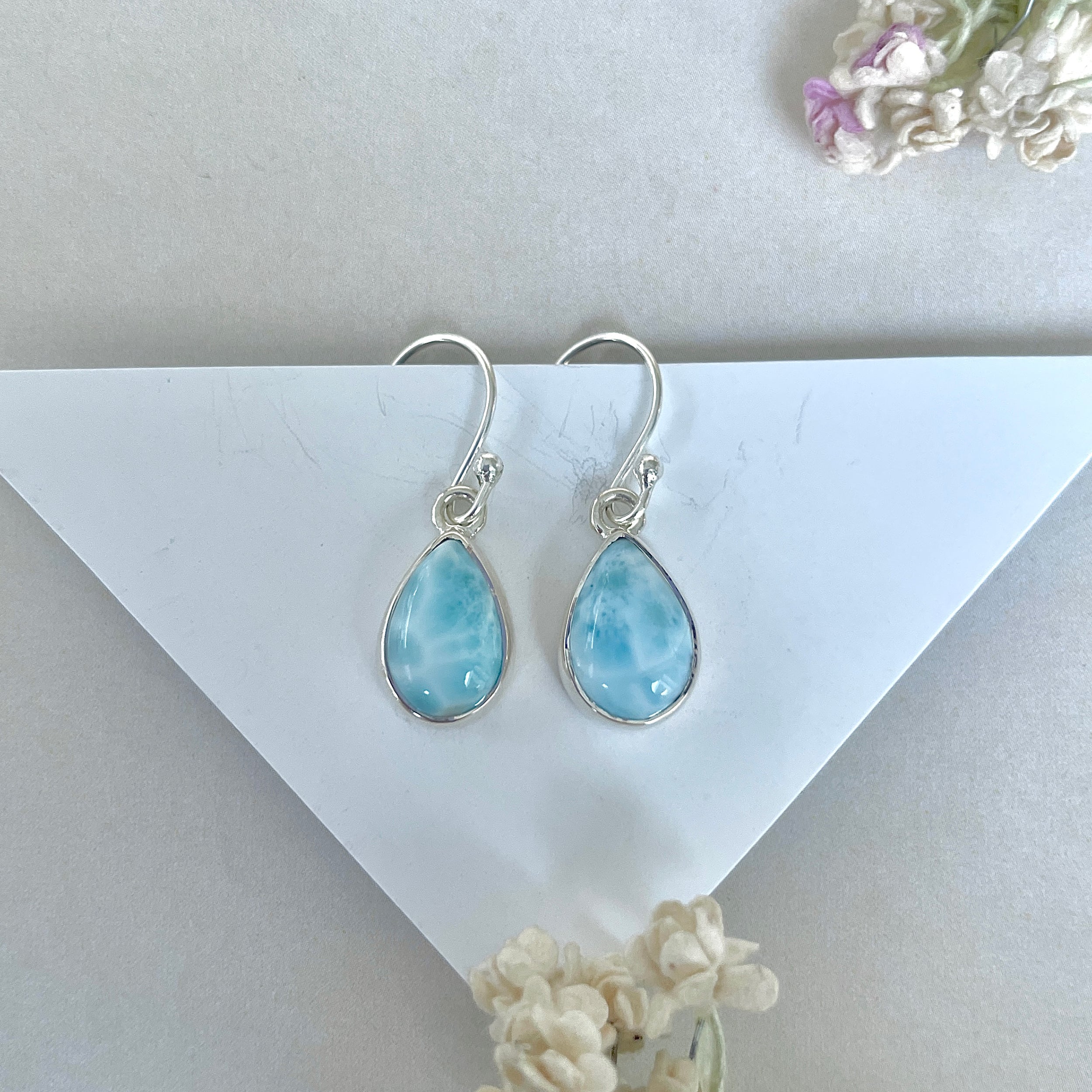 Larimar Earring-(LAR-E-3637.)
