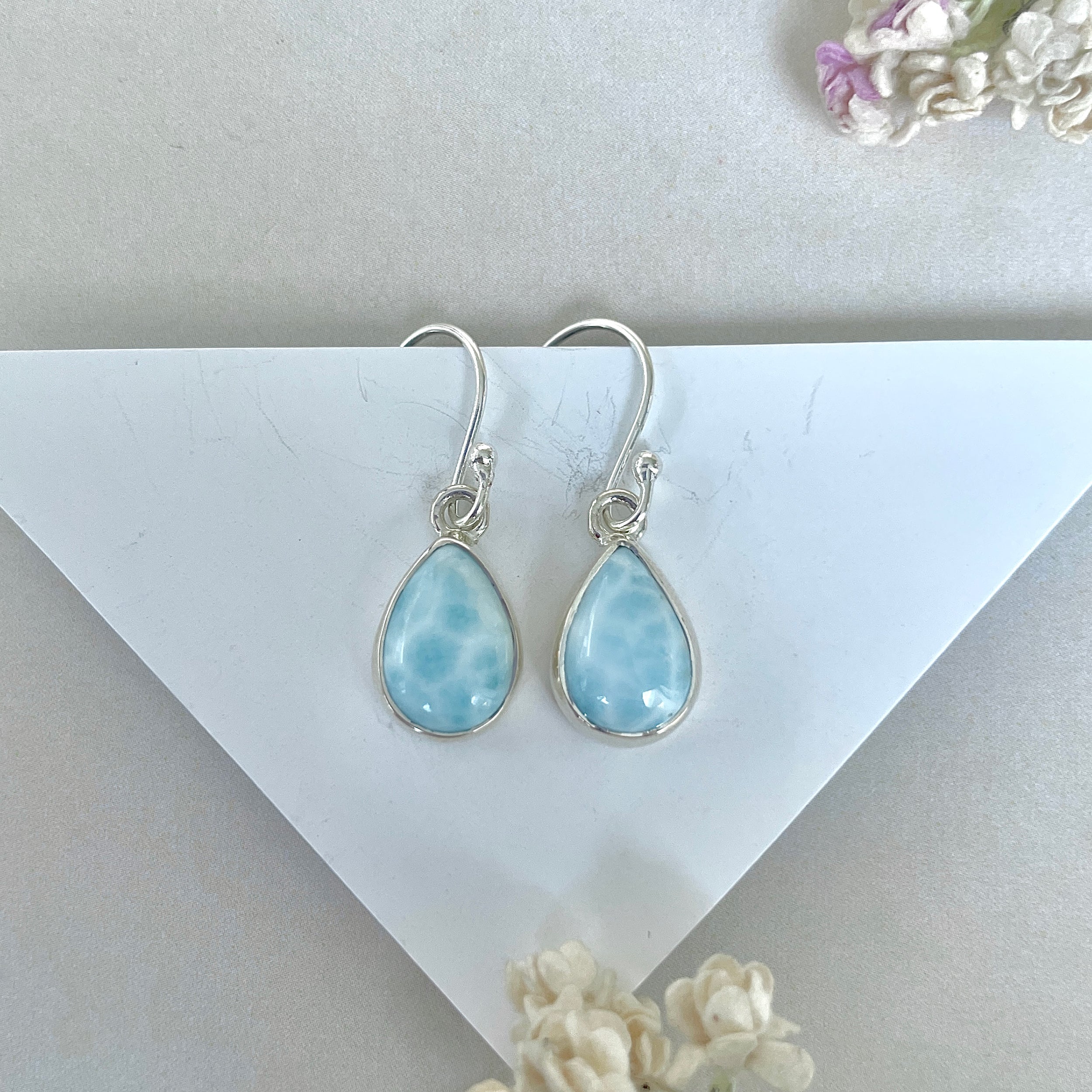 Larimar Earring-(LAR-E-3638.)