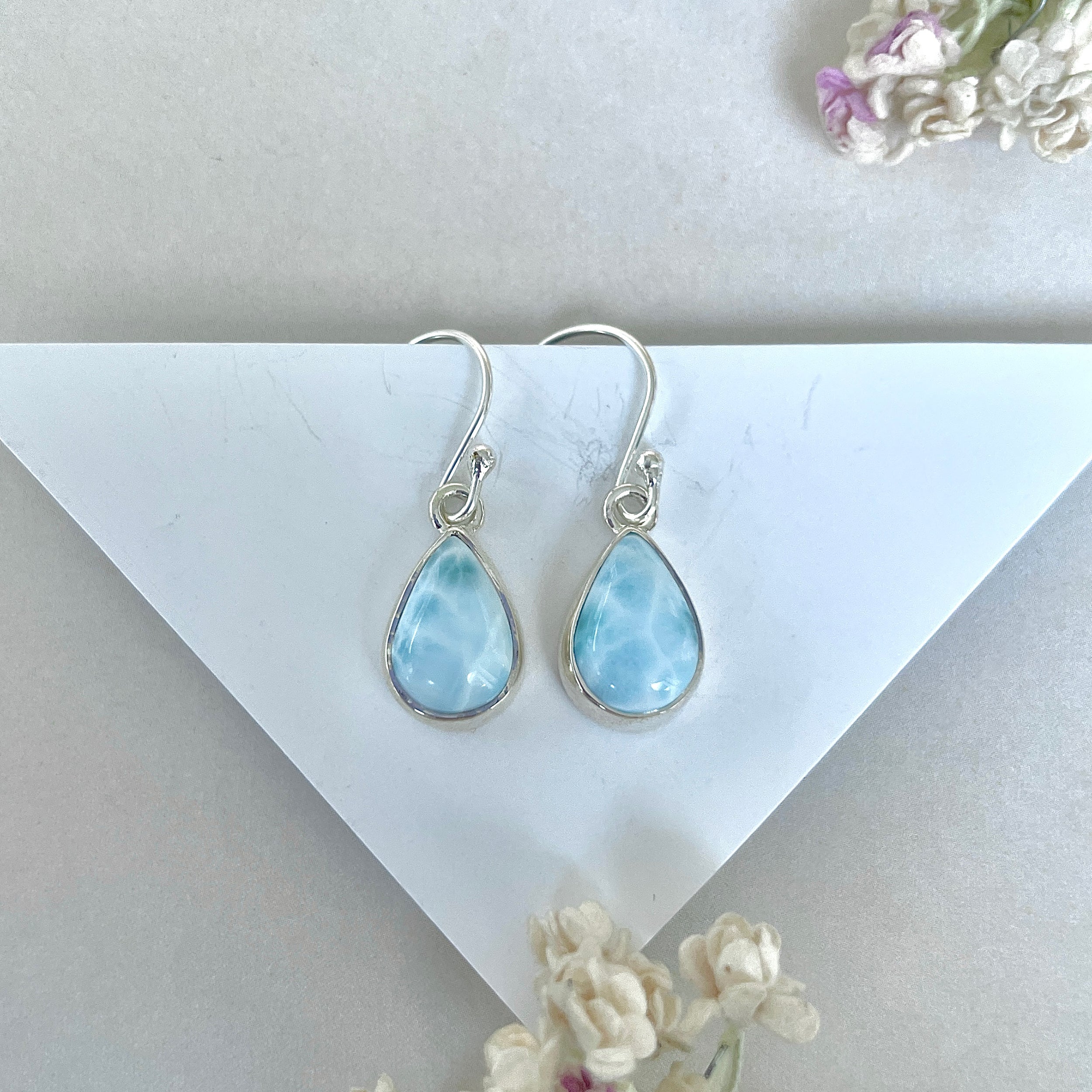 Larimar Earring-(LAR-E-3639.)