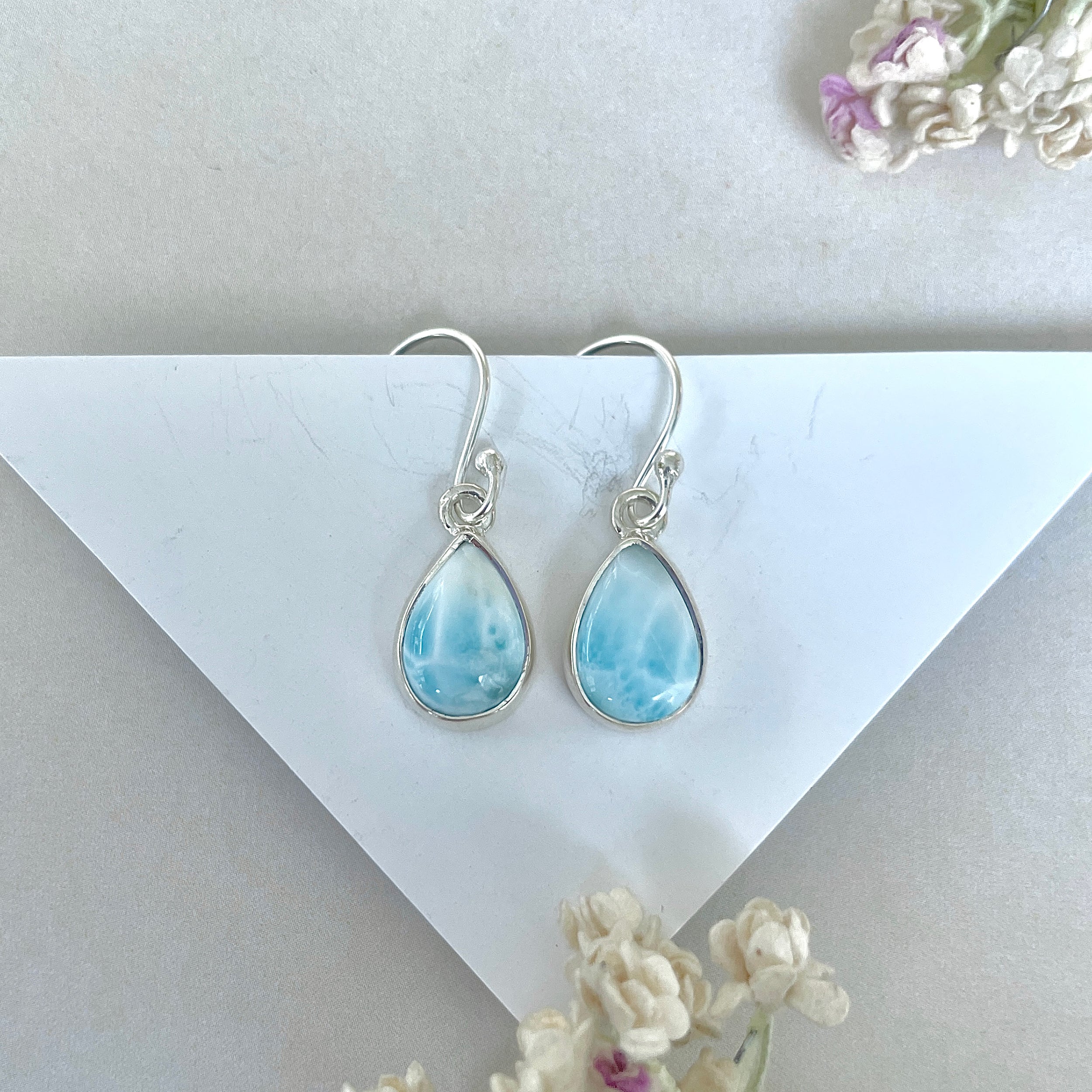 Larimar Earring-(LAR-E-3640.)