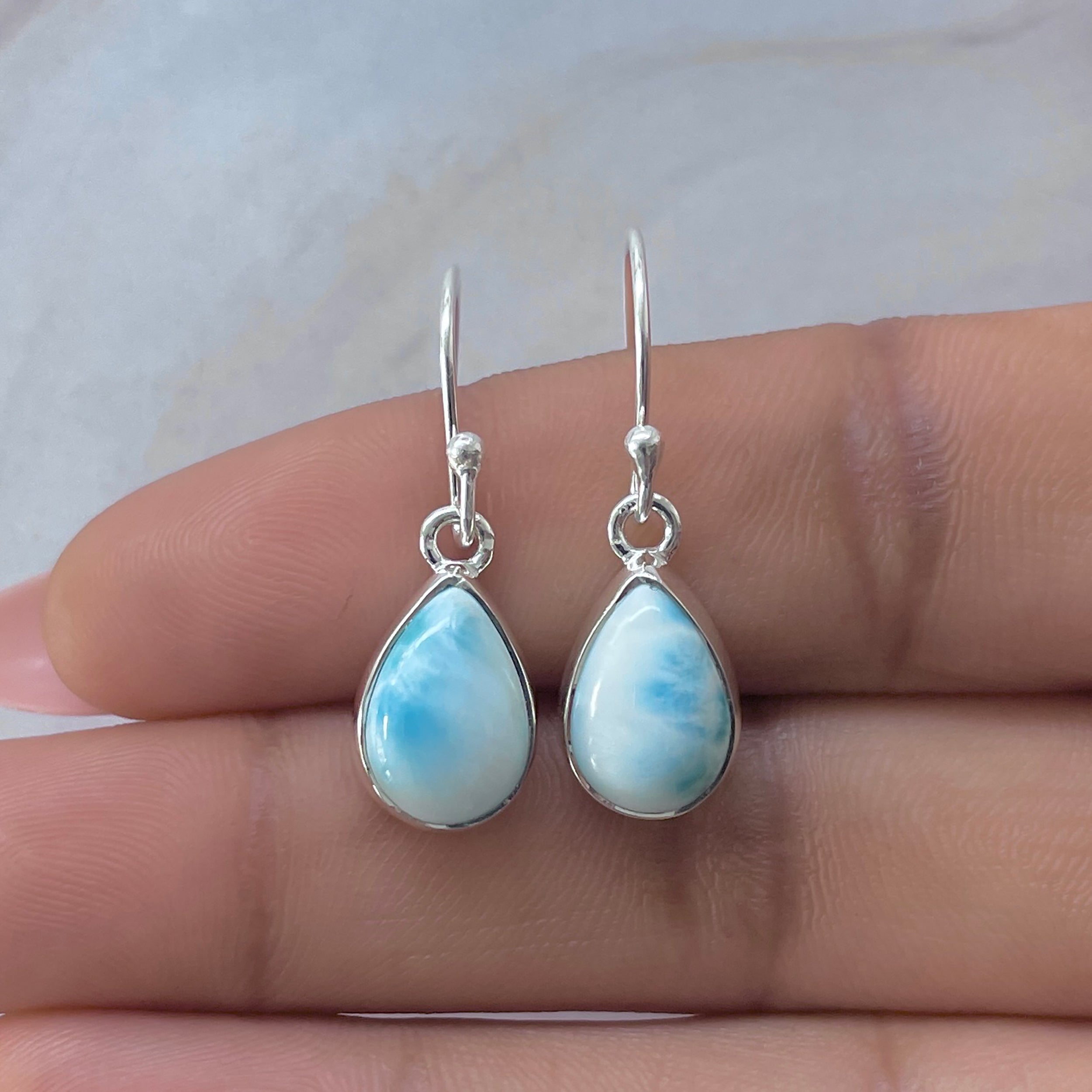 Larimar Earring-(LAR-E-3641.)