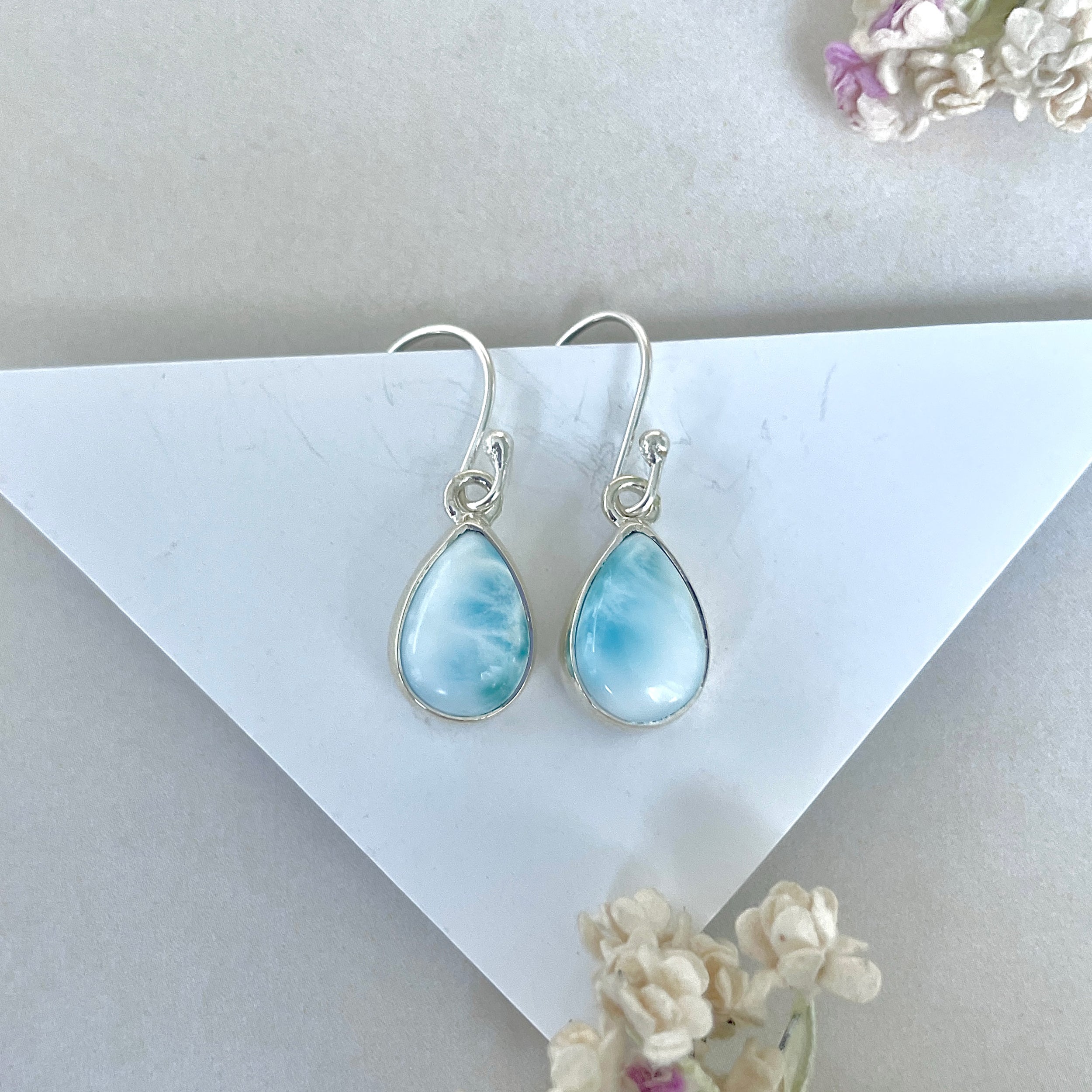 Larimar Earring-(LAR-E-3641.)