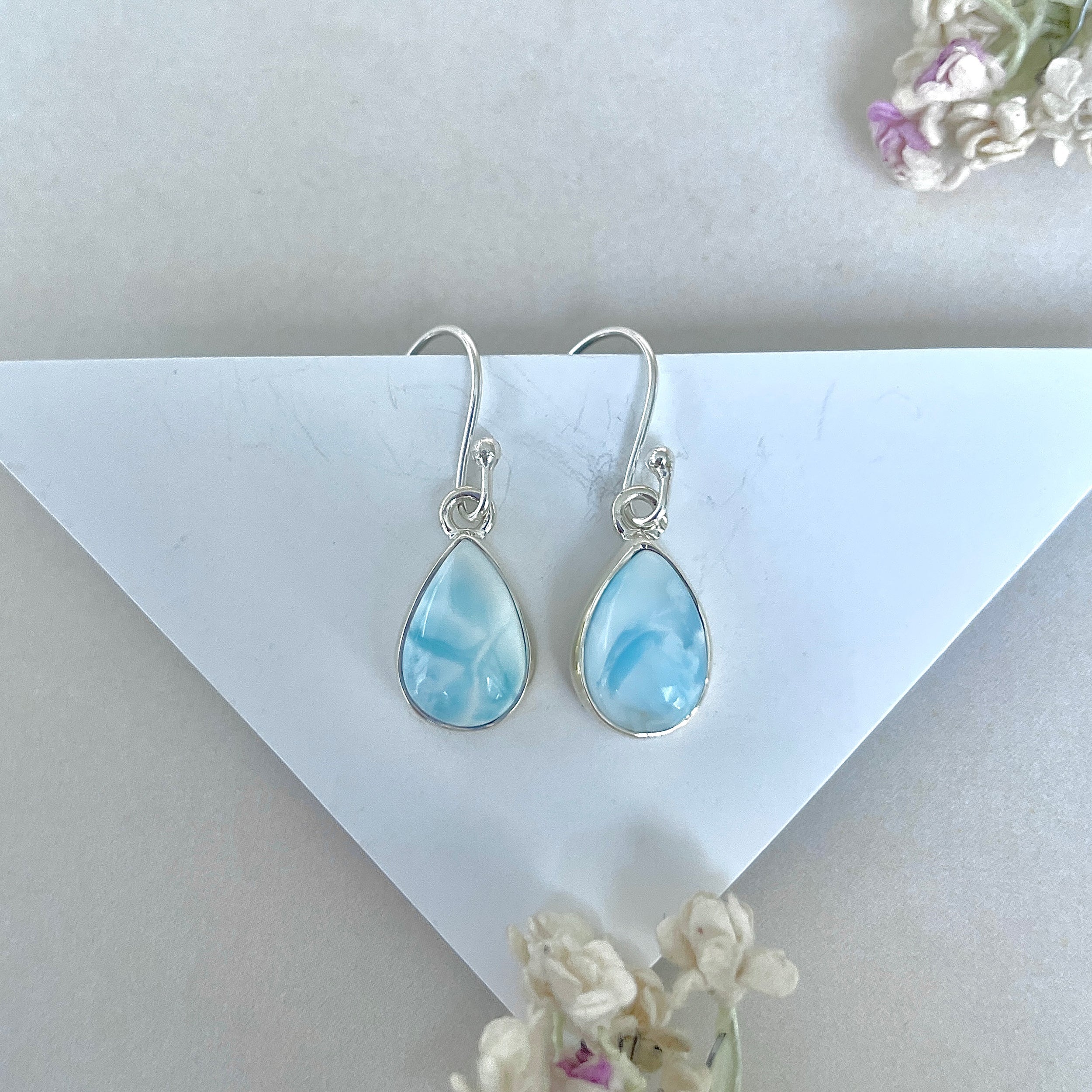 Larimar Earring-(LAR-E-3642.)