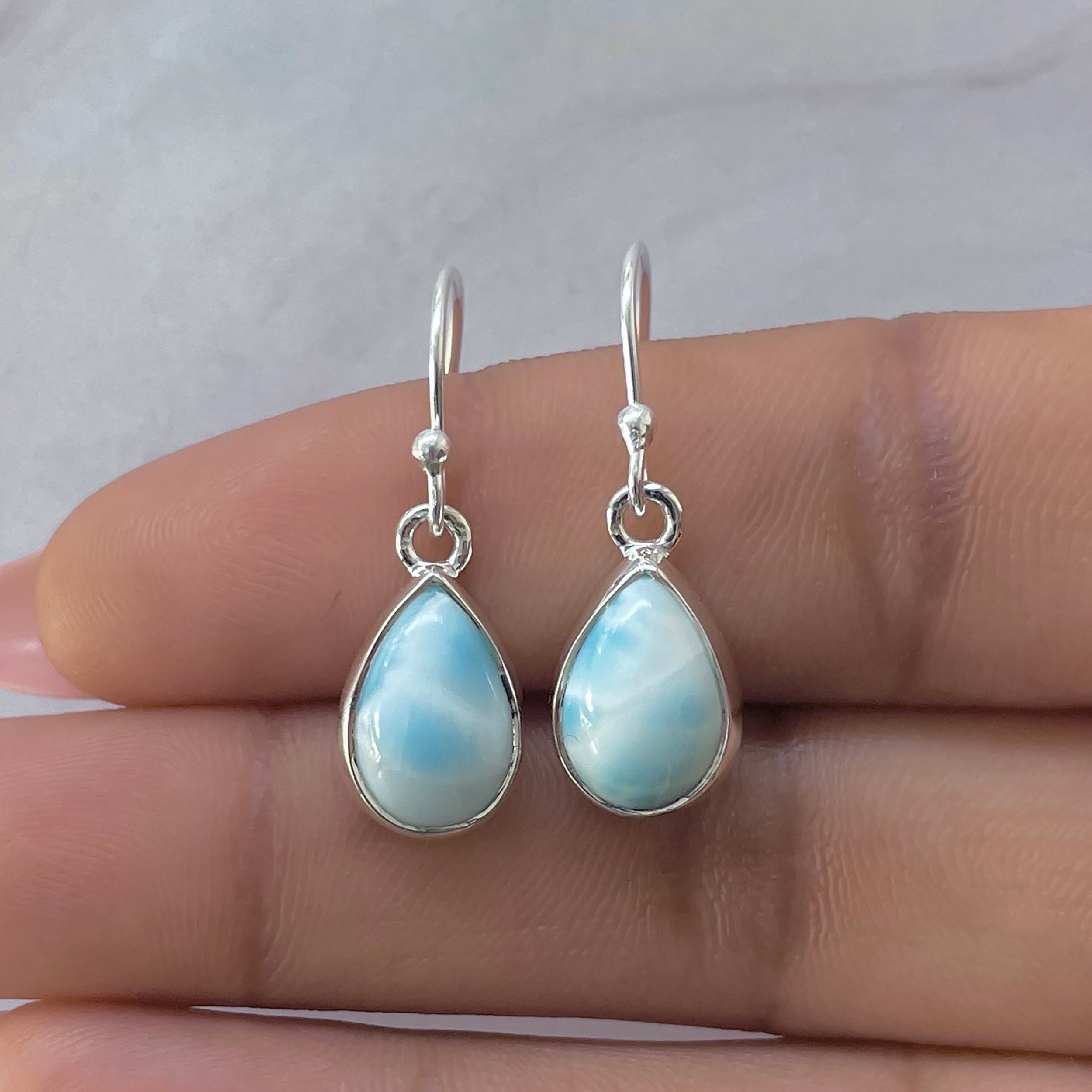 Larimar Earring-(LAR-E-3643.)