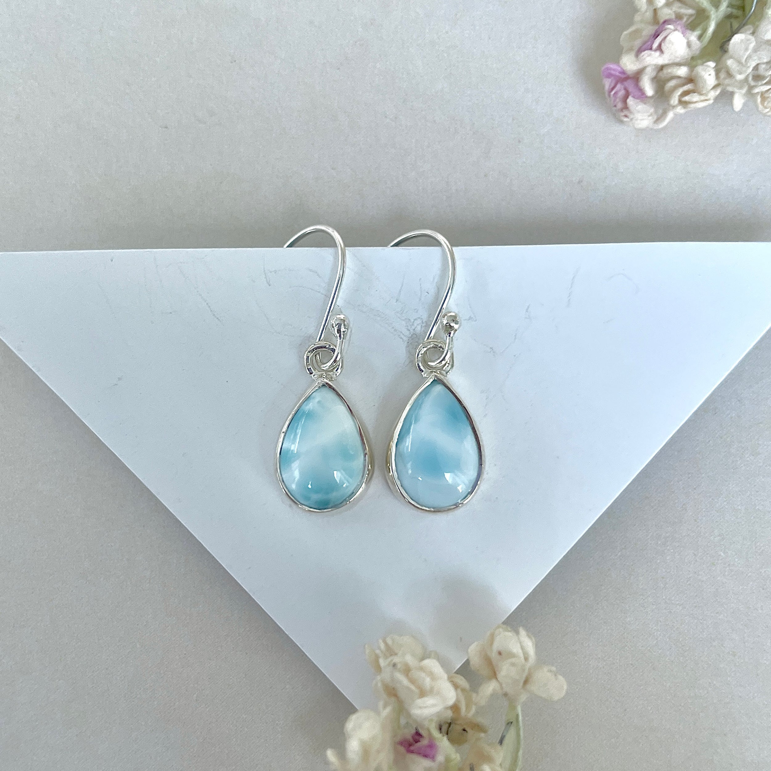 Larimar Earring-(LAR-E-3643.)