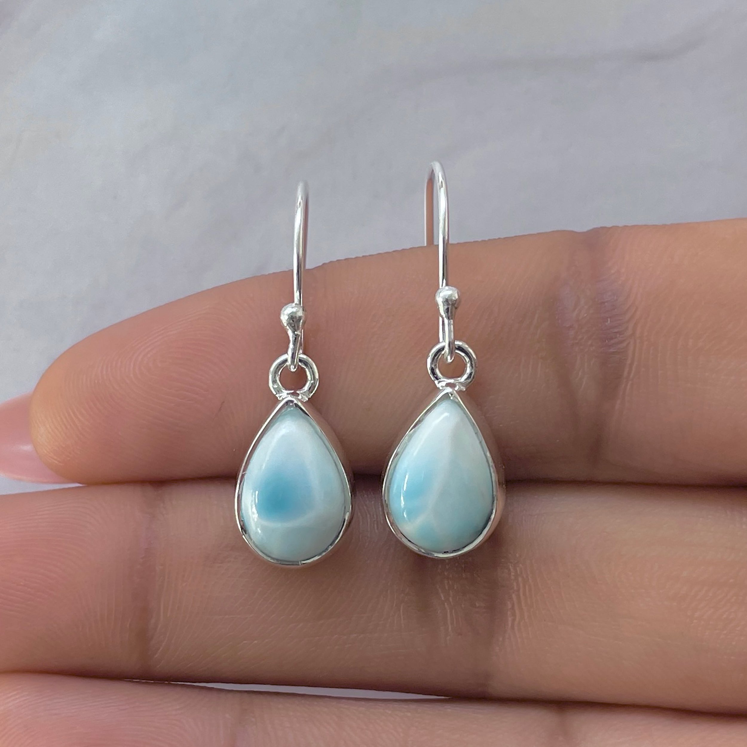Larimar Earring-(LAR-E-3644.)