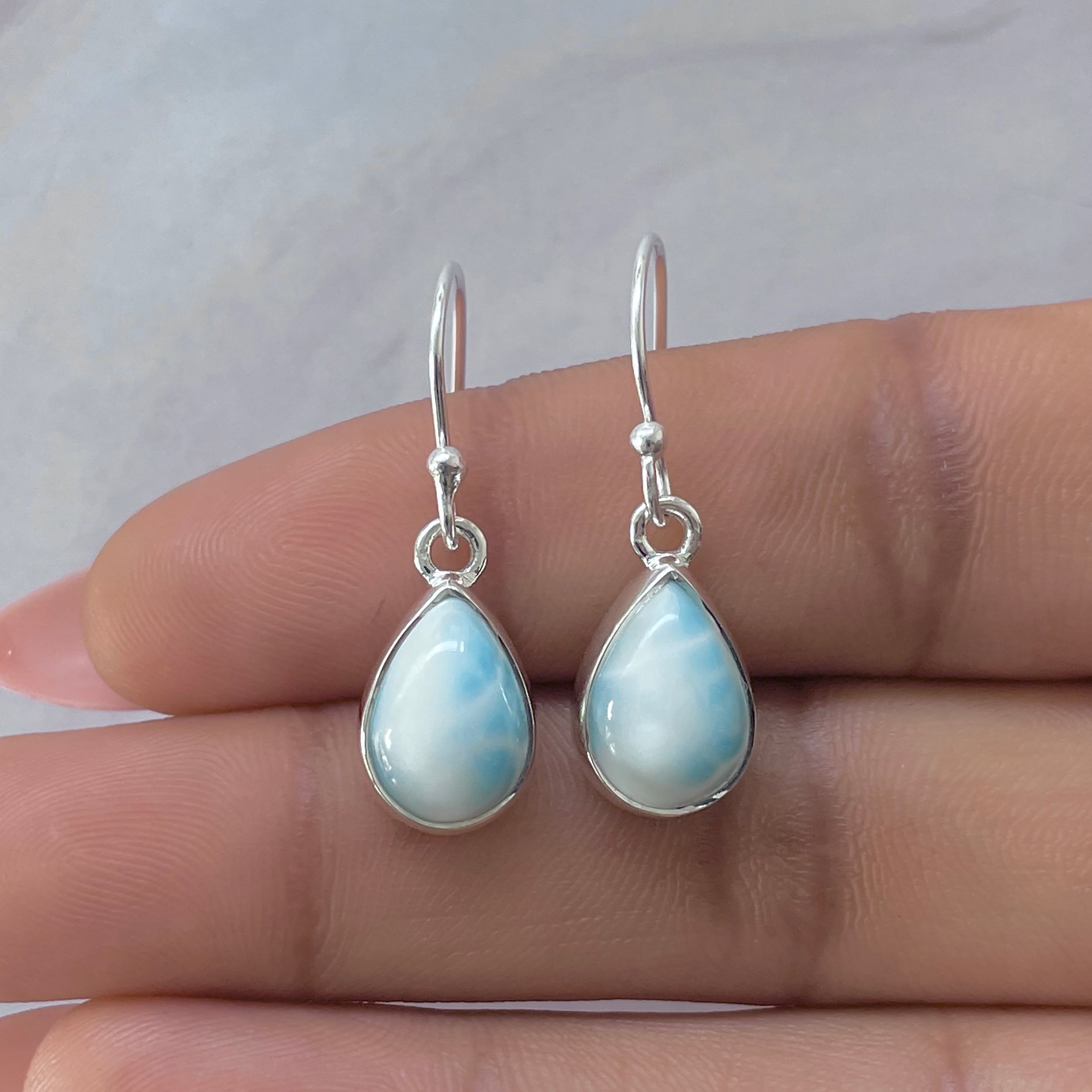 Larimar Earring-(LAR-E-3645.)