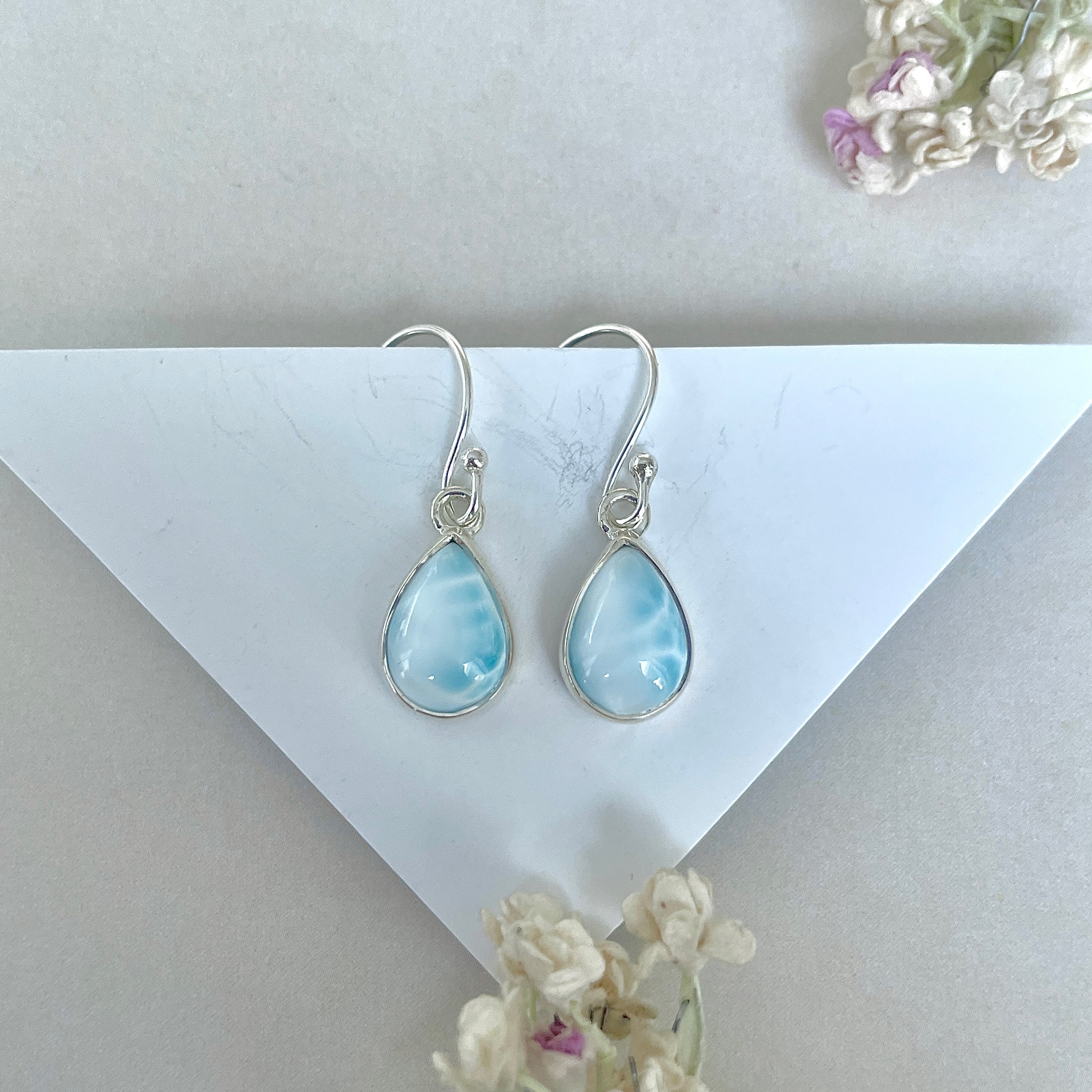 Larimar Earring-(LAR-E-3645.)