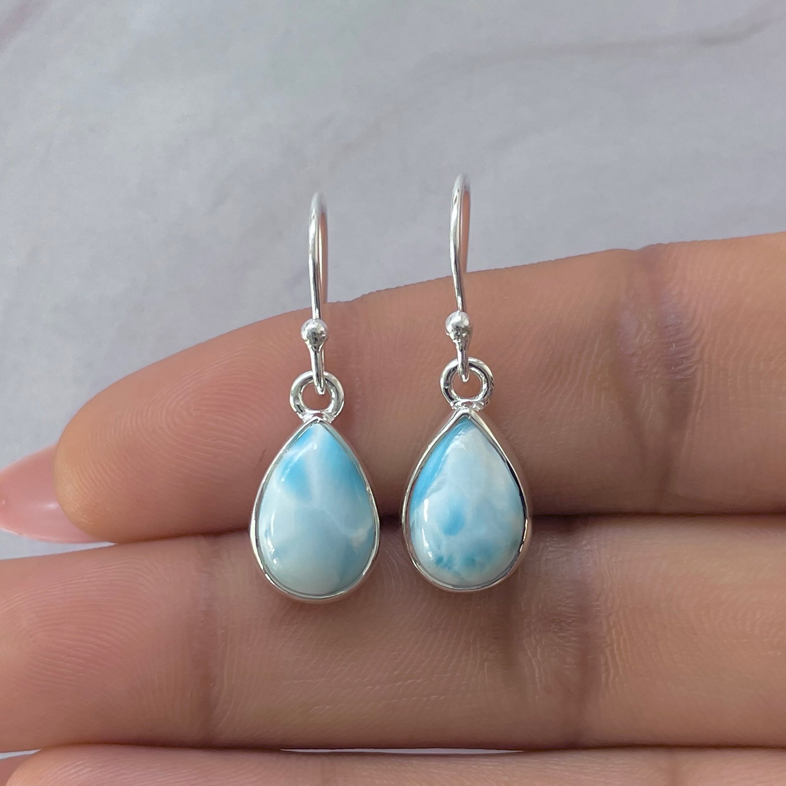 Larimar Earring-(LAR-E-3646.)