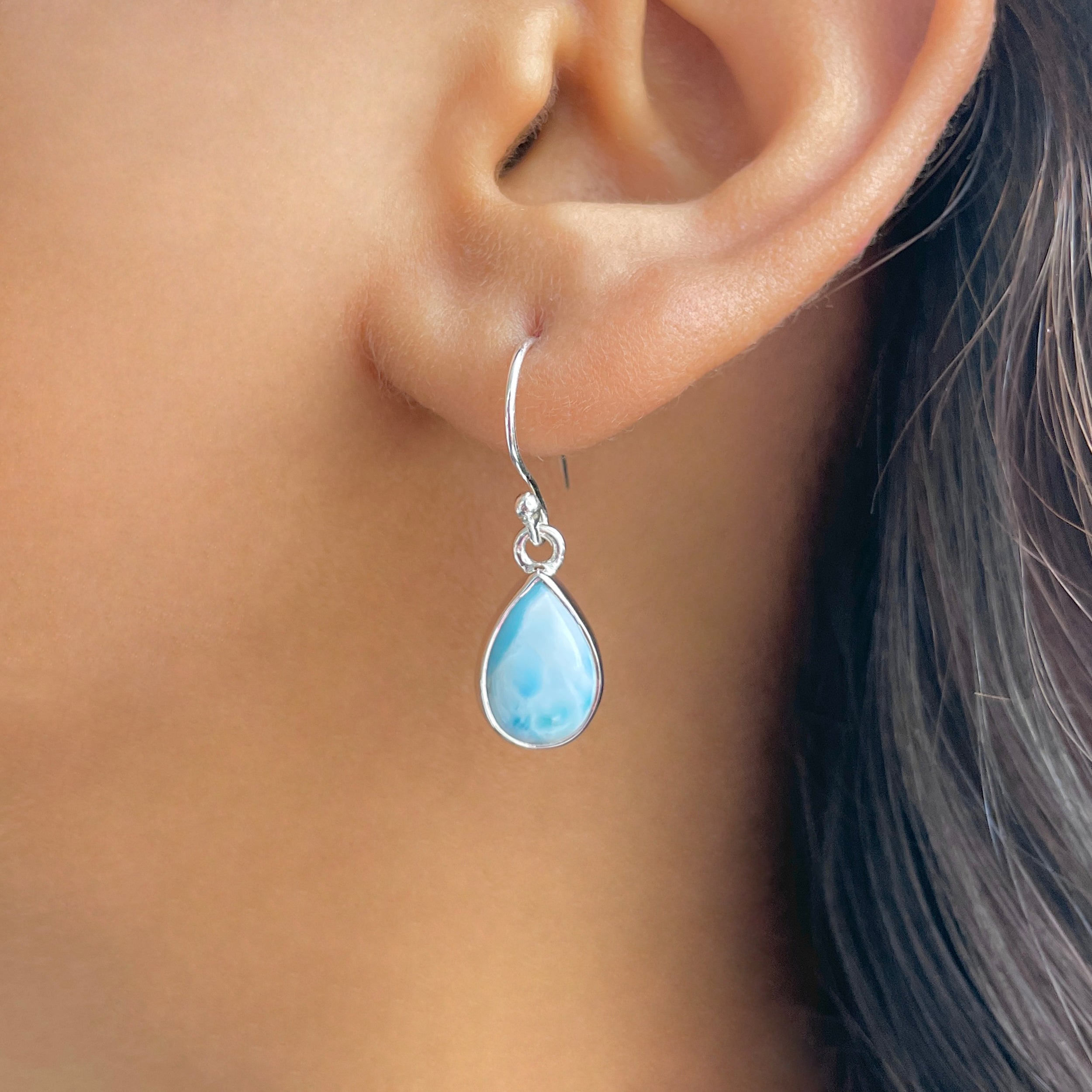 Larimar Earring-(LAR-E-3646.)