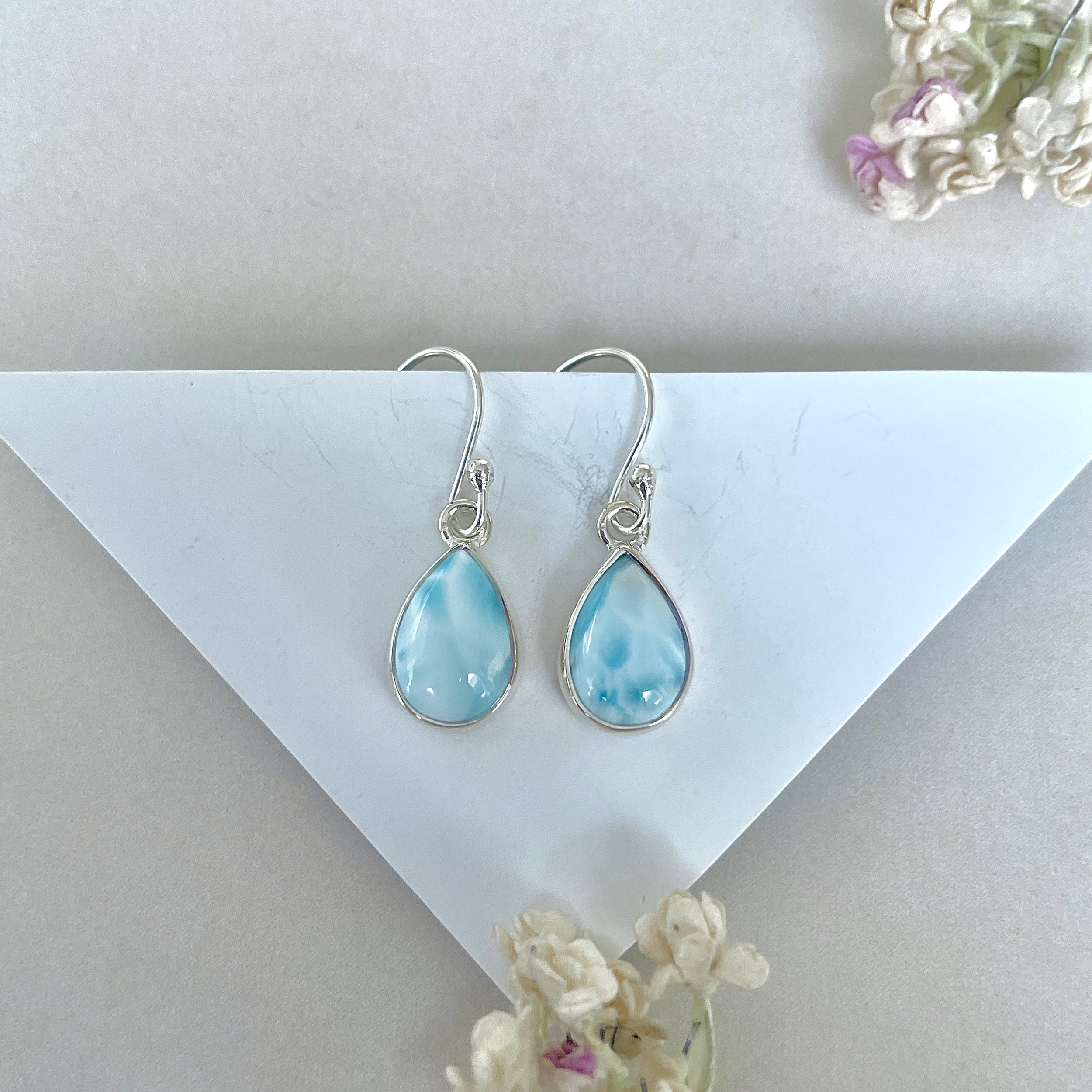 Larimar Earring-(LAR-E-3646.)