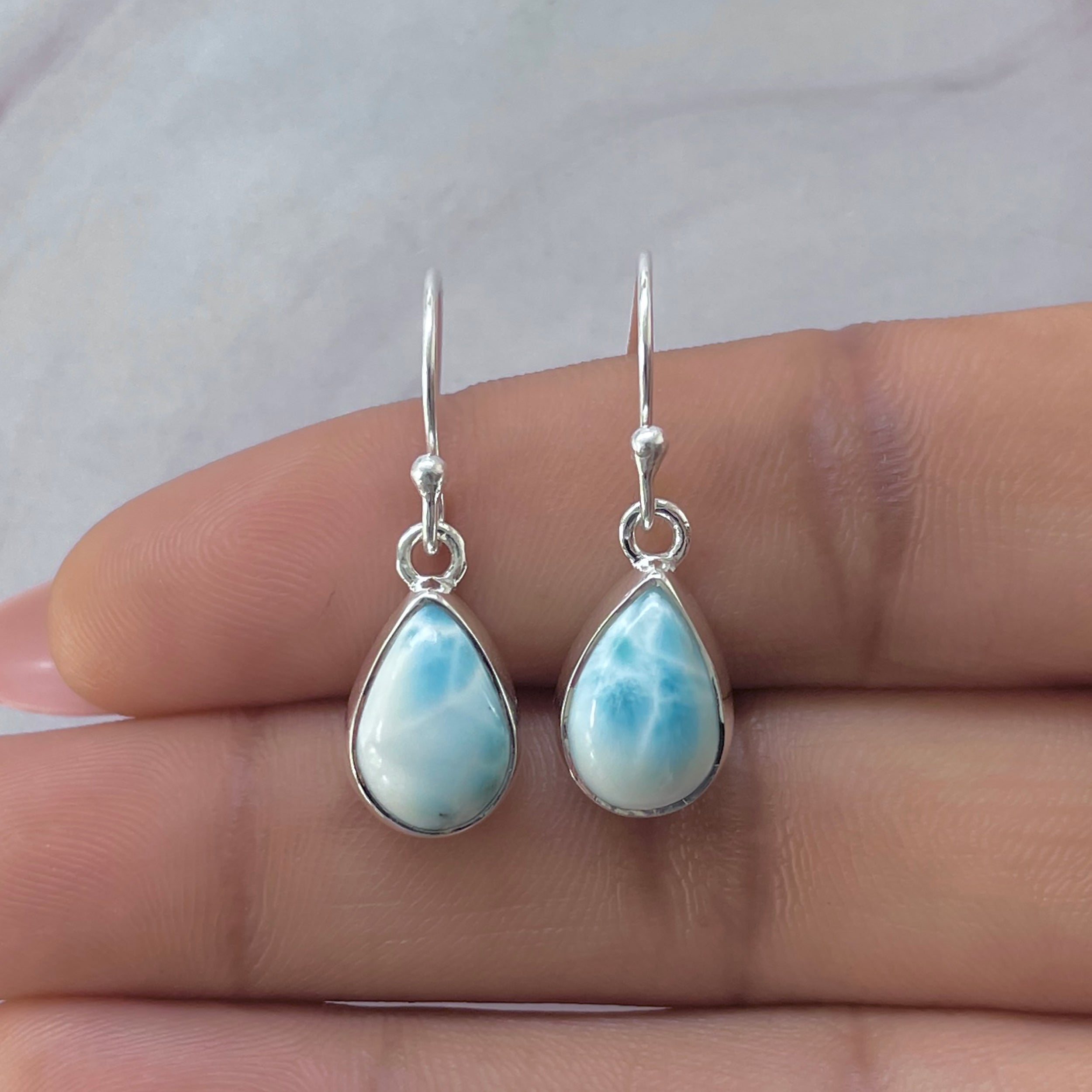 Larimar Earring-(LAR-E-3647.)