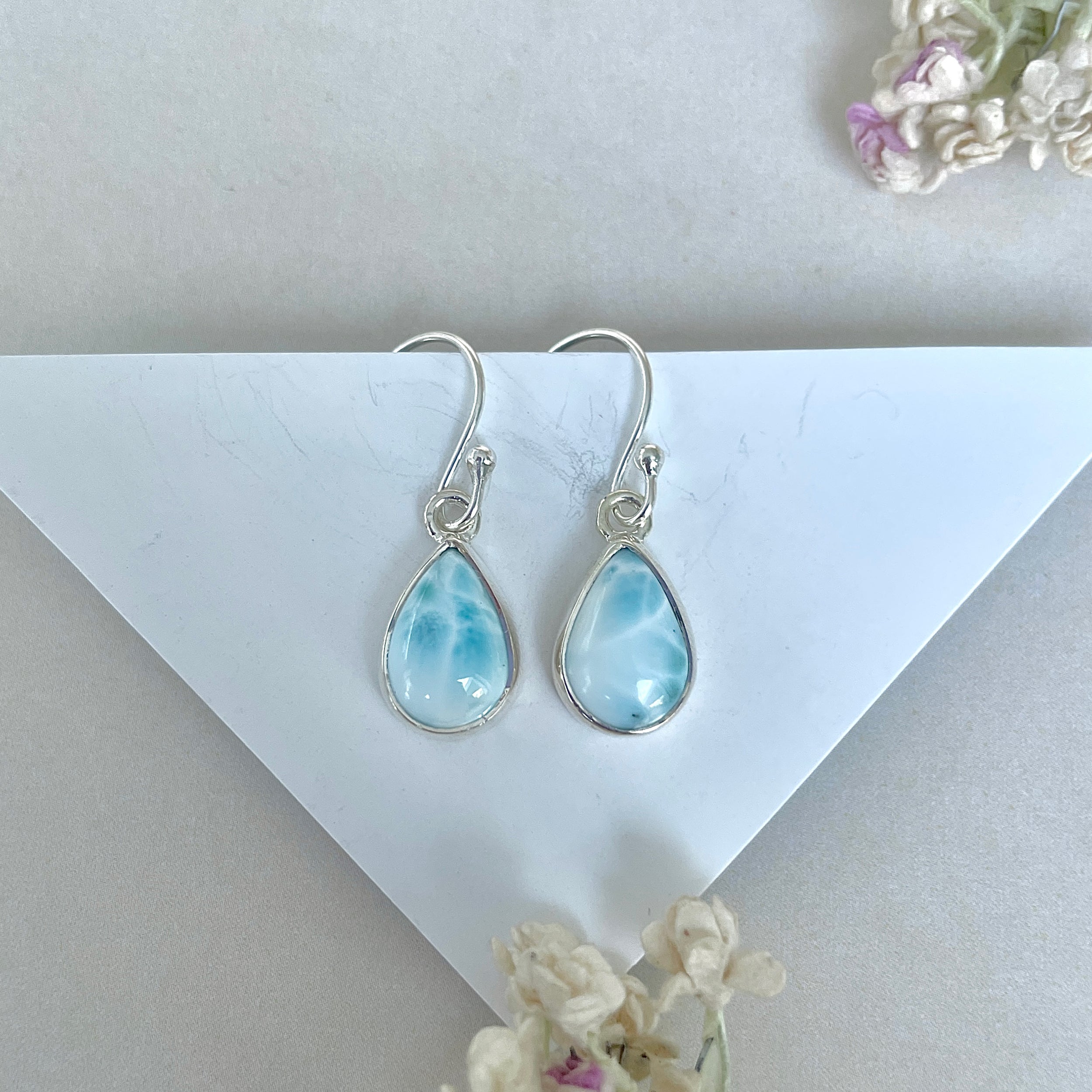 Larimar Earring-(LAR-E-3647.)