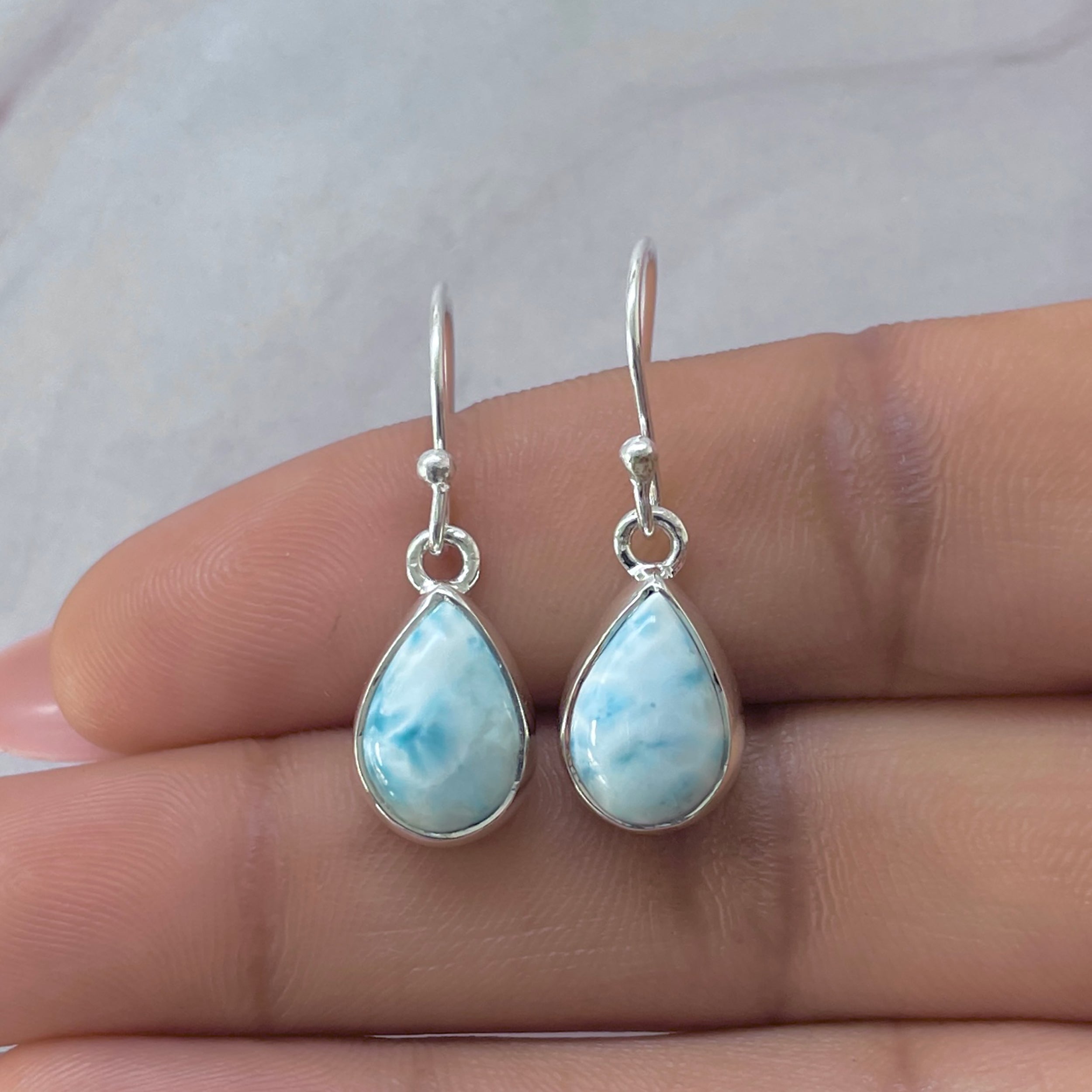 Larimar Earring-(LAR-E-3648.)