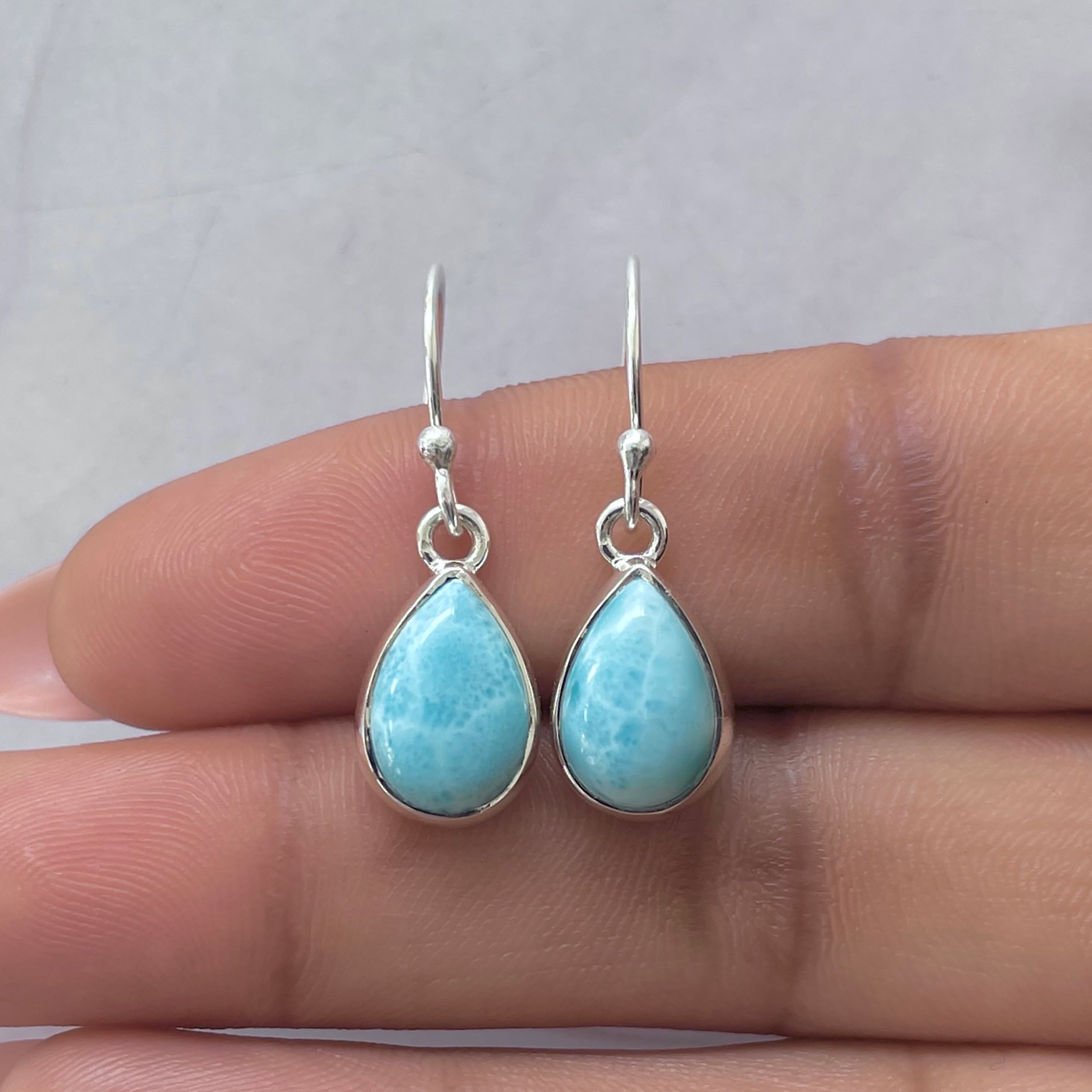 Larimar Earring-(LAR-E-3649.)