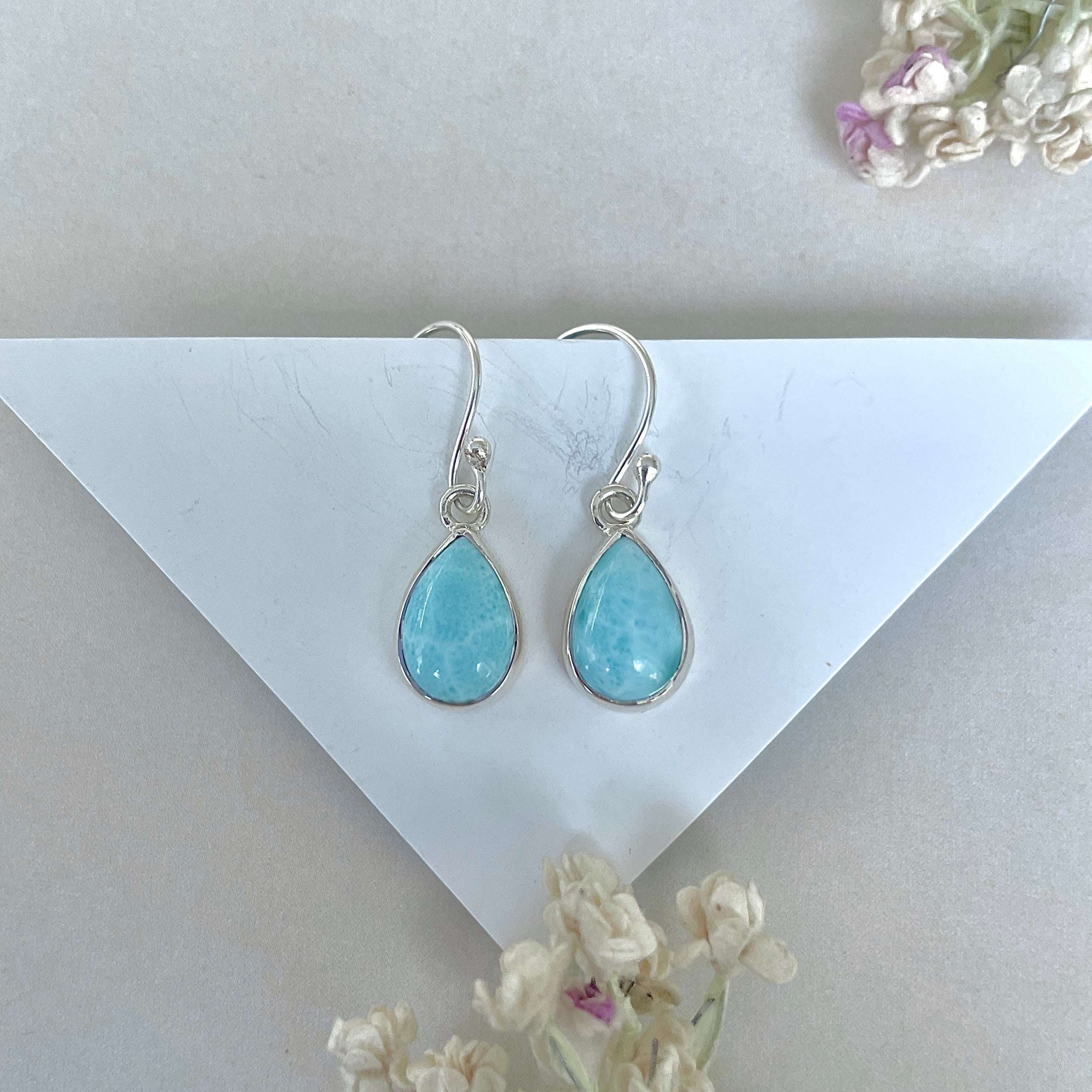 Larimar Earring-(LAR-E-3649.)