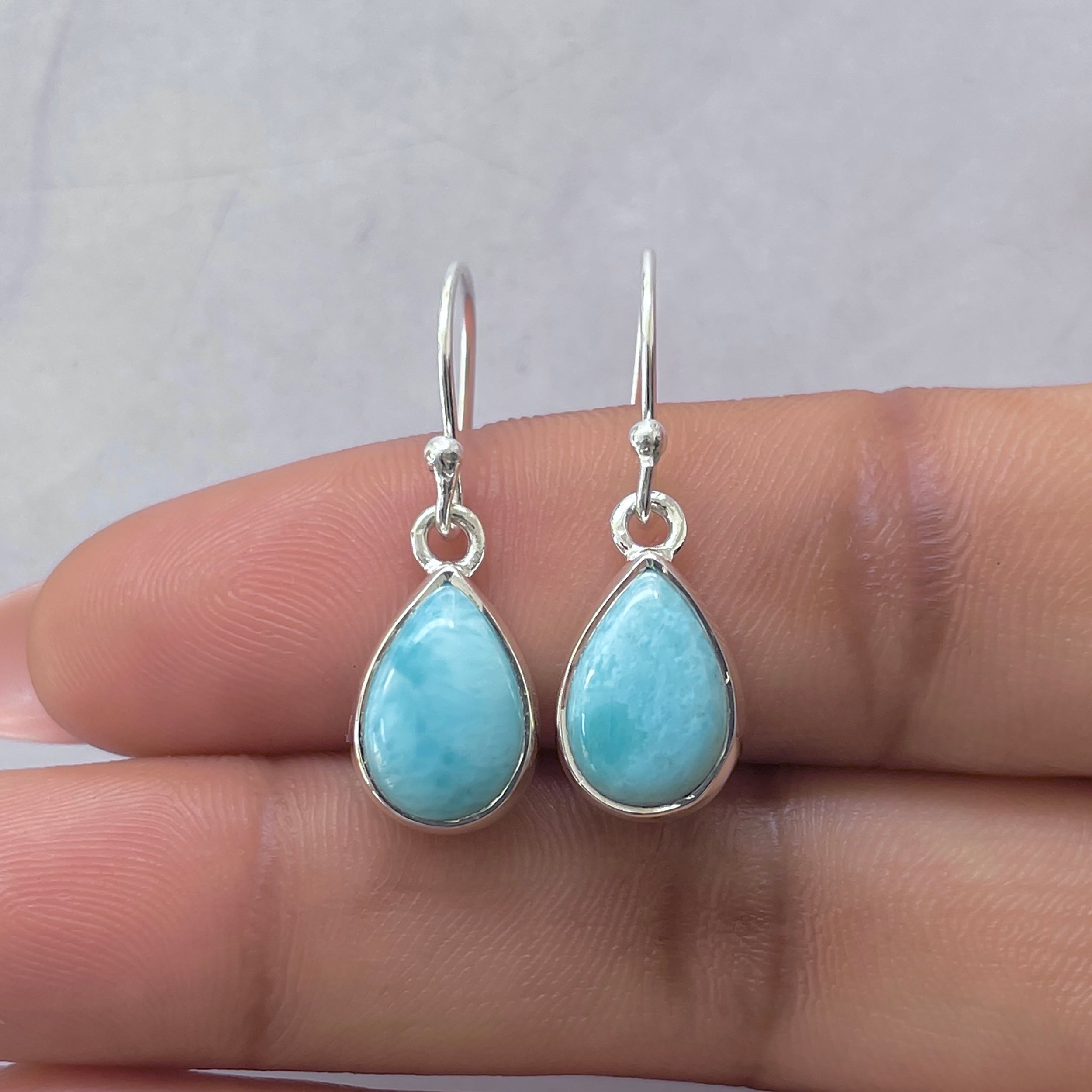 Larimar Earring-(LAR-E-3651.)