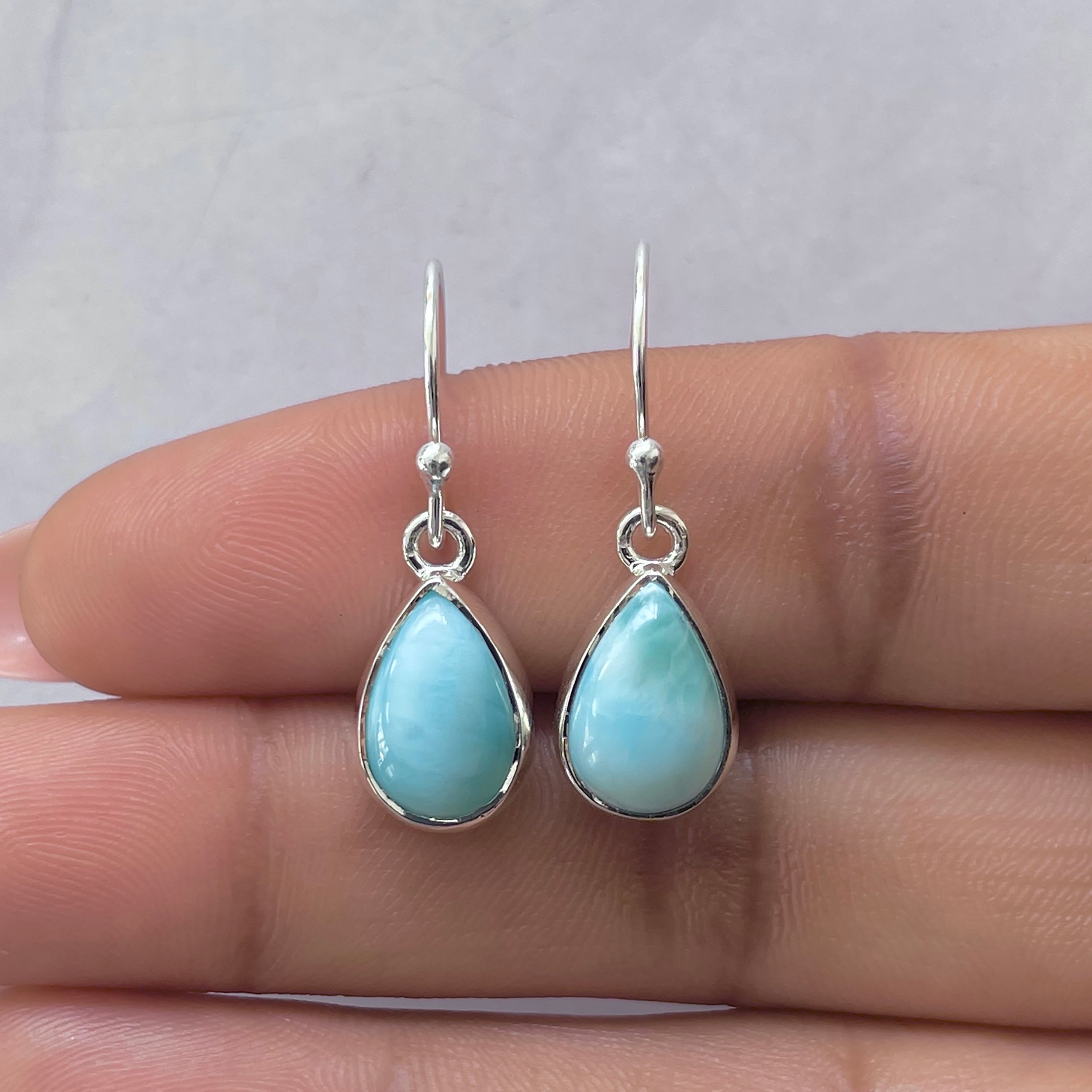 Larimar Earring-(LAR-E-3652.)