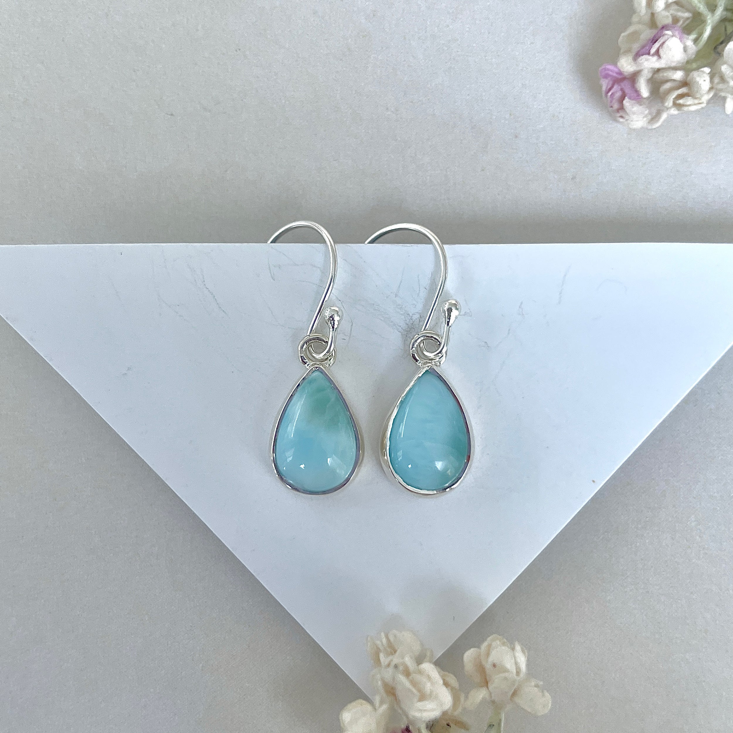 Larimar Earring-(LAR-E-3652.)