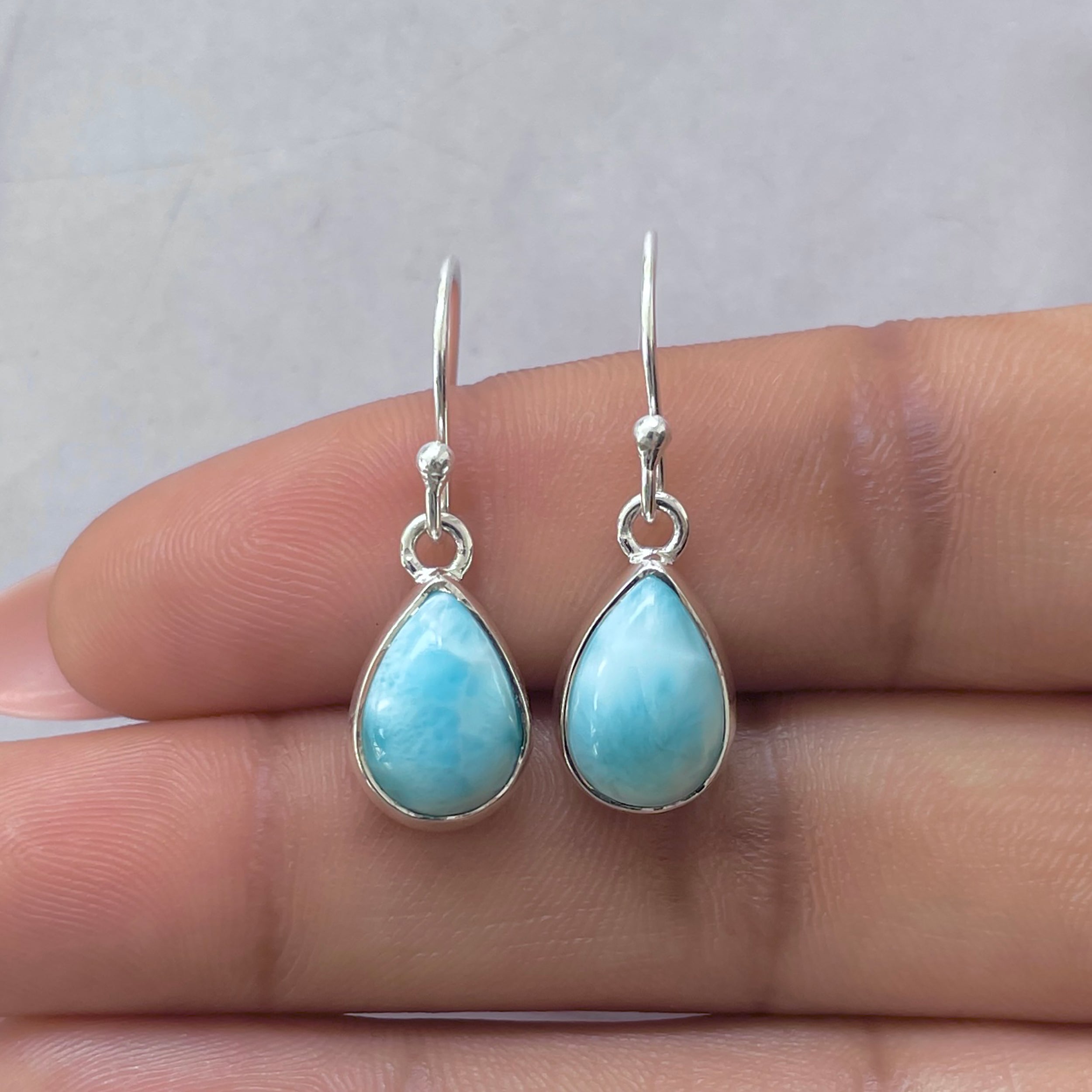 Larimar Earring-(LAR-E-3653.)