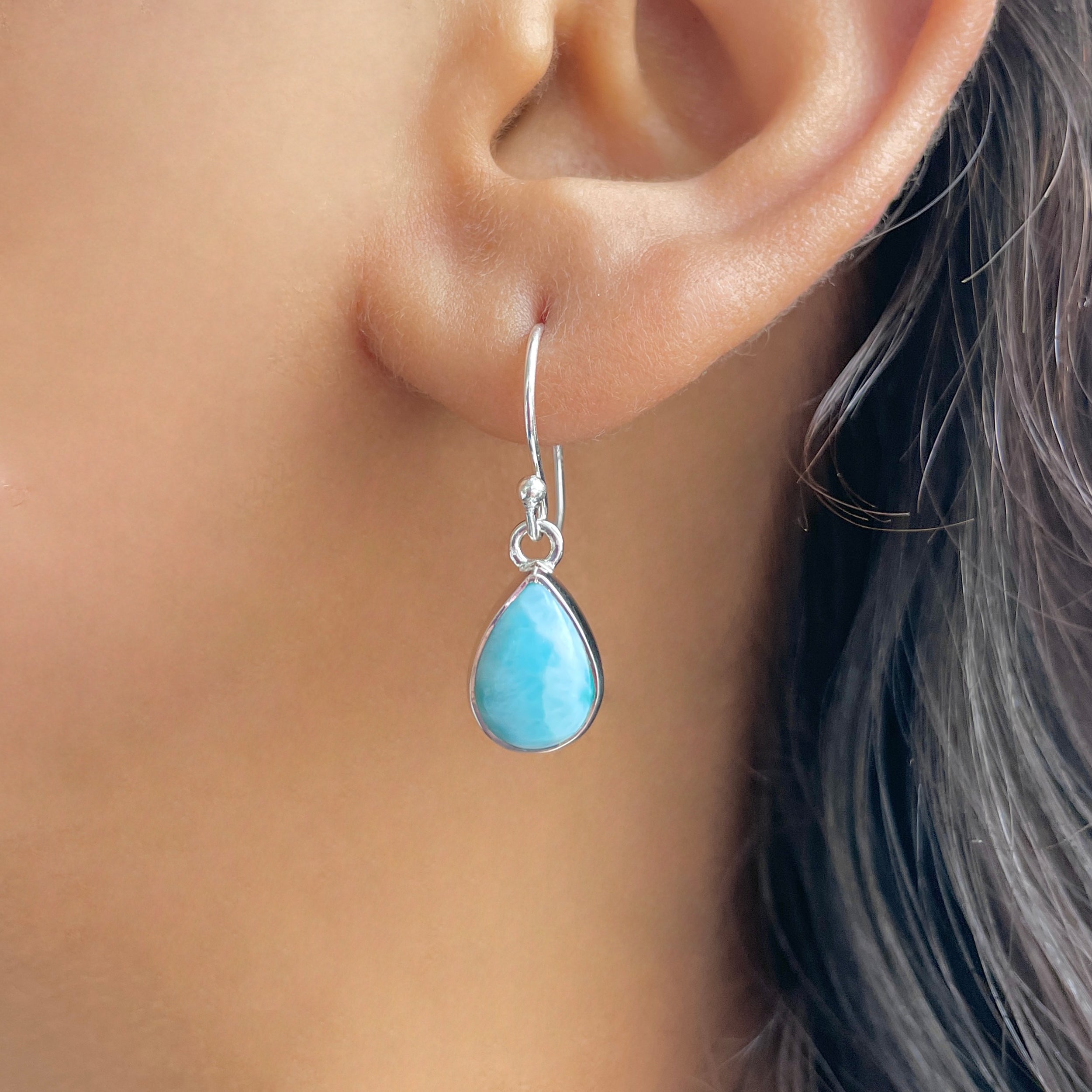 Larimar Earring-(LAR-E-3653.)