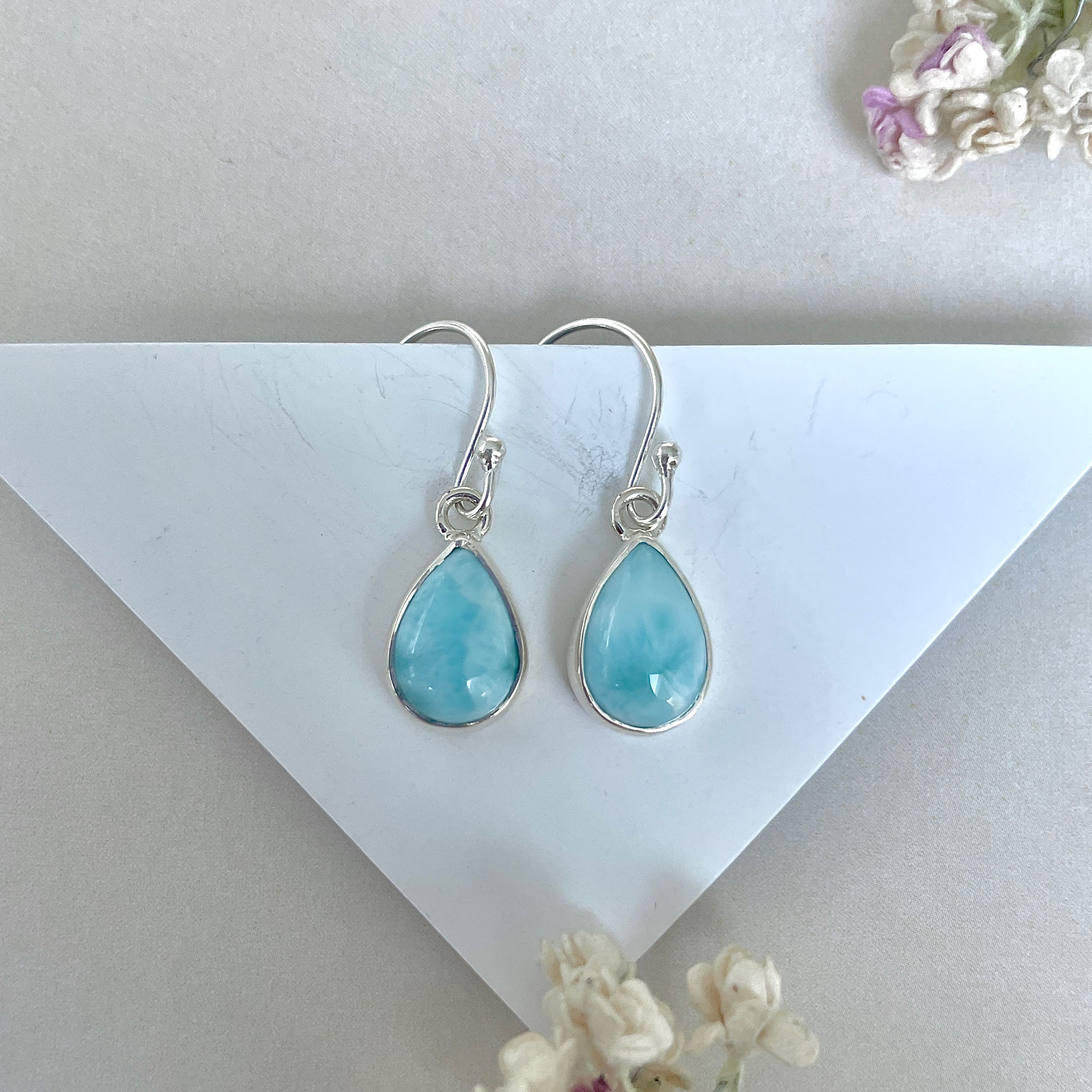 Larimar Earring-(LAR-E-3653.)
