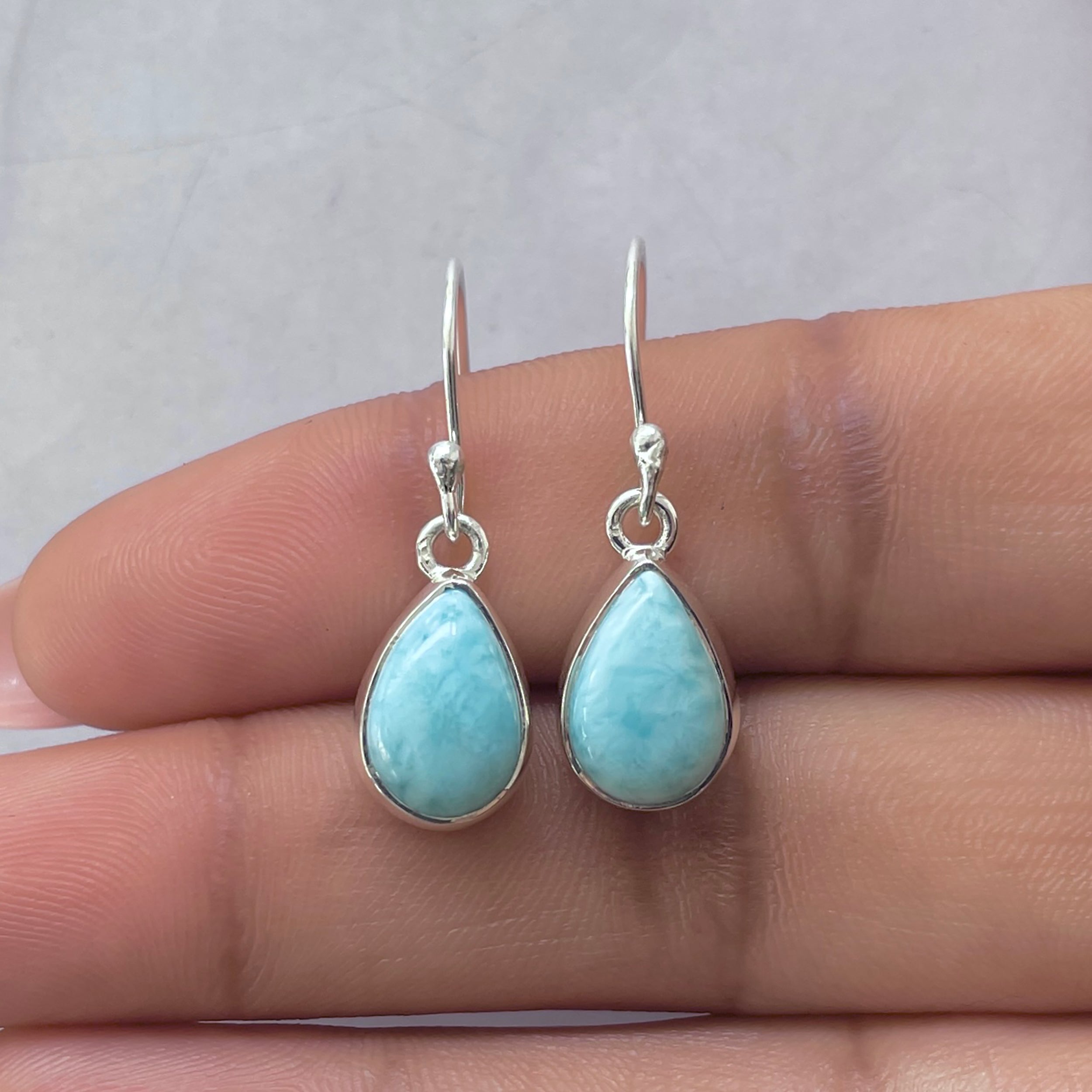 Larimar Earring-(LAR-E-3654.)