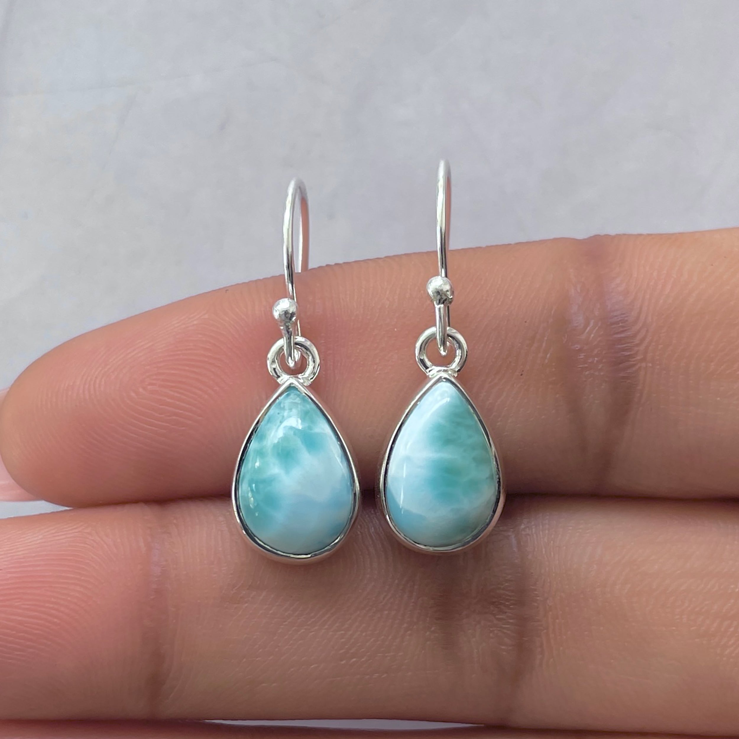 Larimar Earring-(LAR-E-3655.)