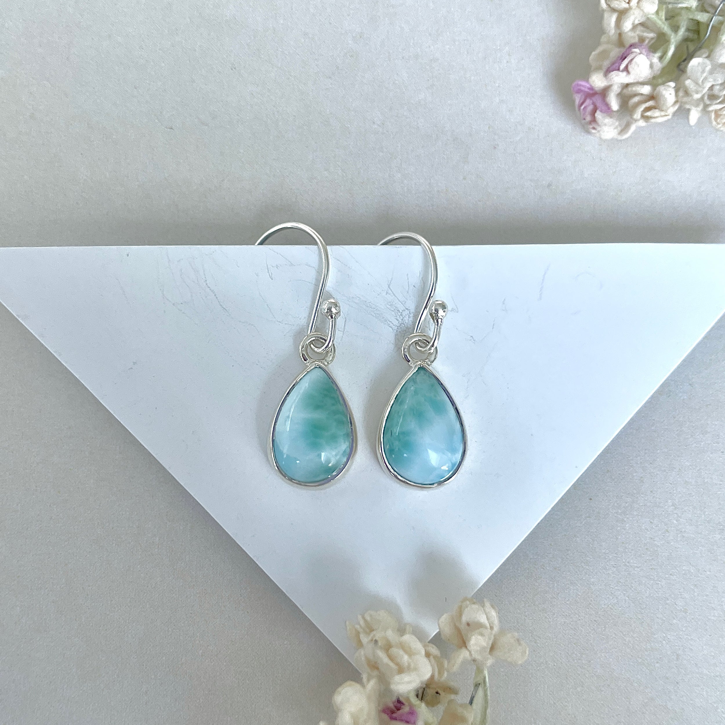 Larimar Earring-(LAR-E-3655.)