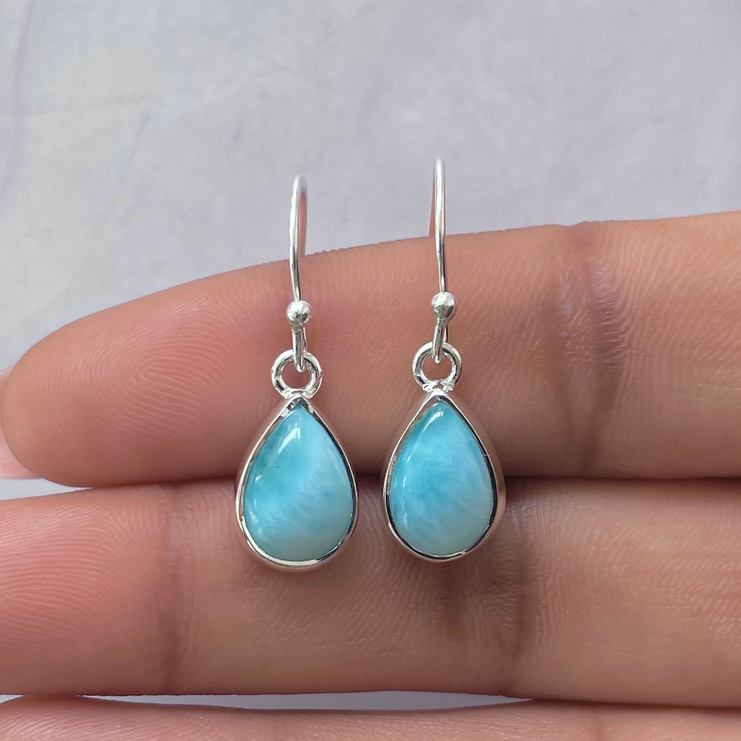 Larimar Earring-(LAR-E-3656.)