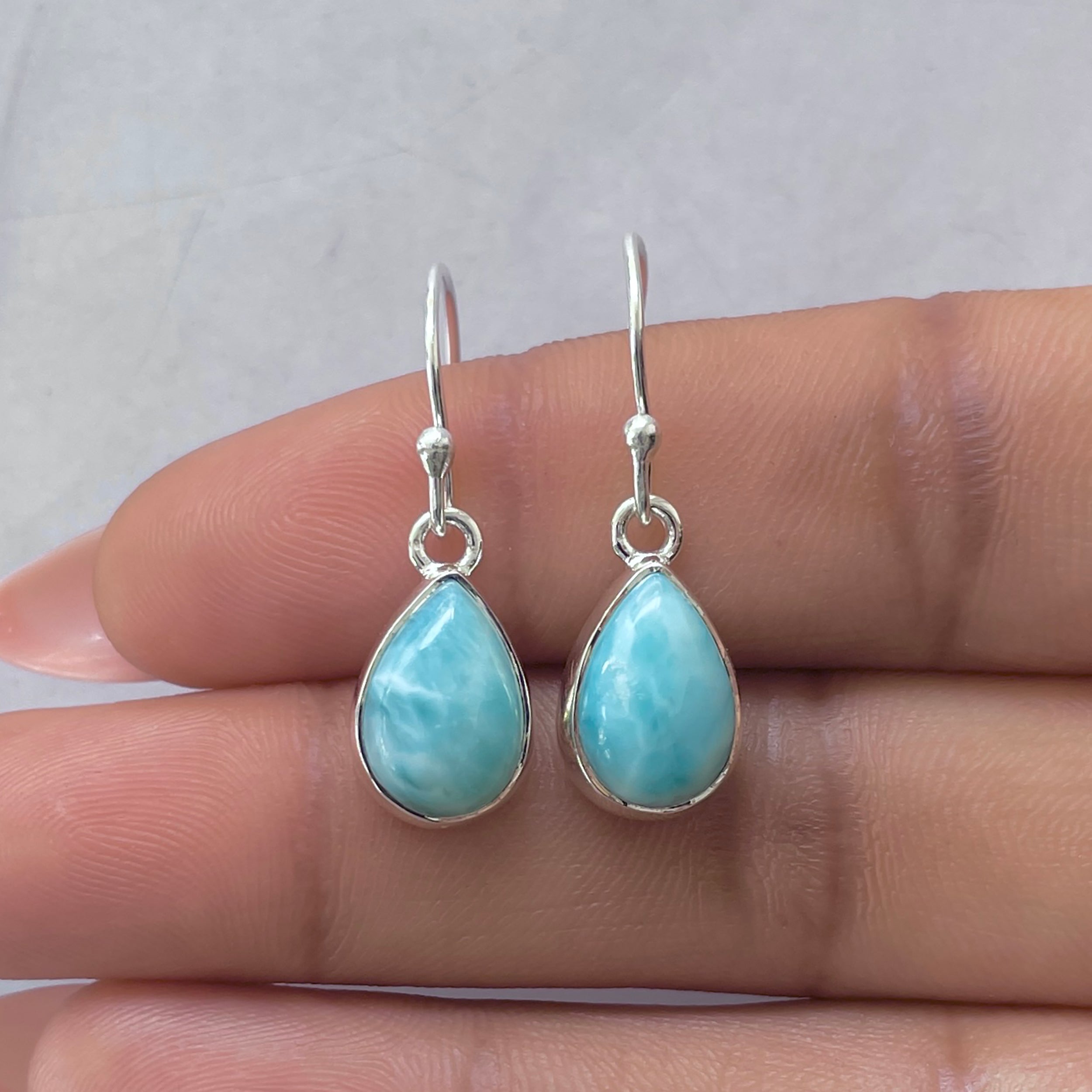Larimar Earring-(LAR-E-3657.)