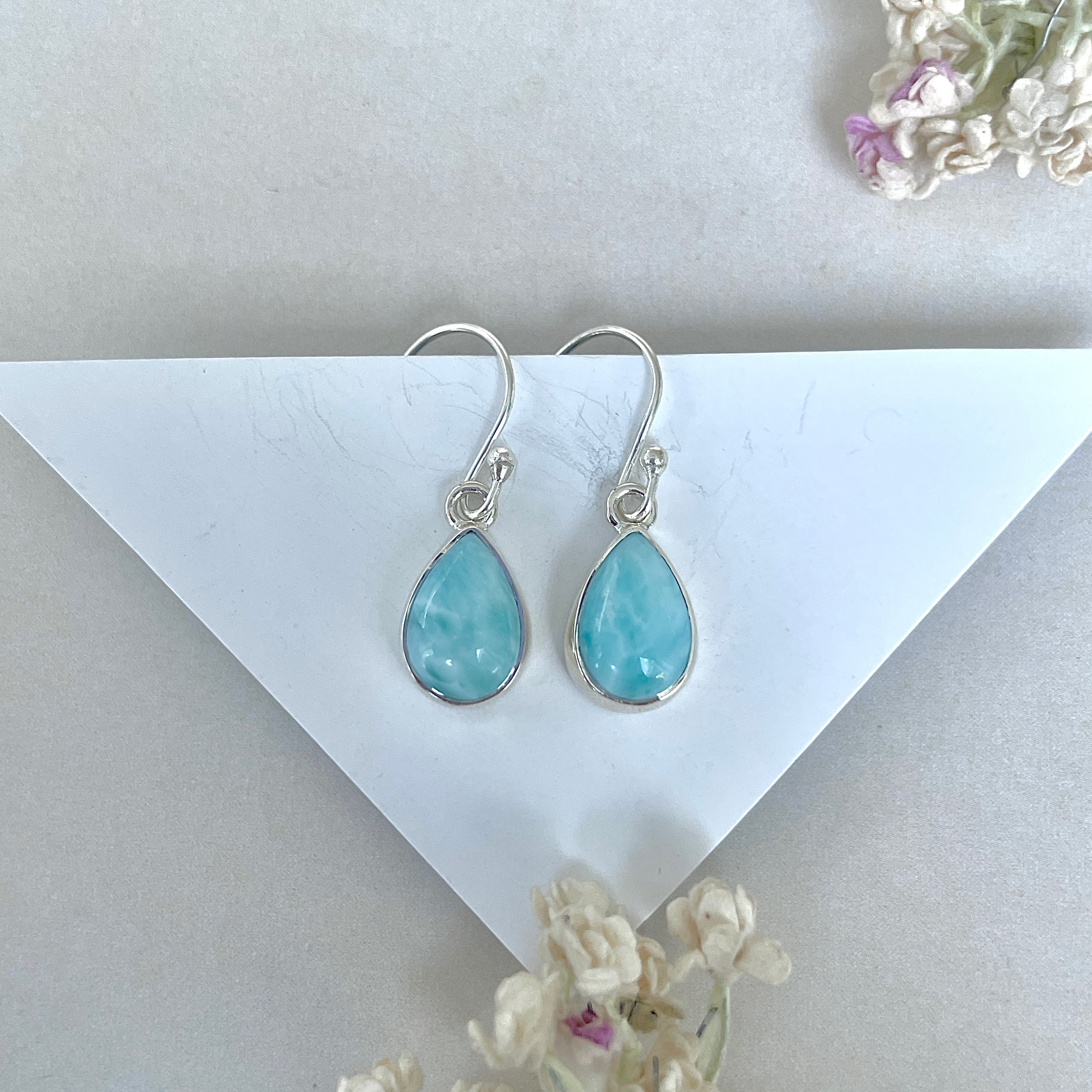 Larimar Earring-(LAR-E-3657.)