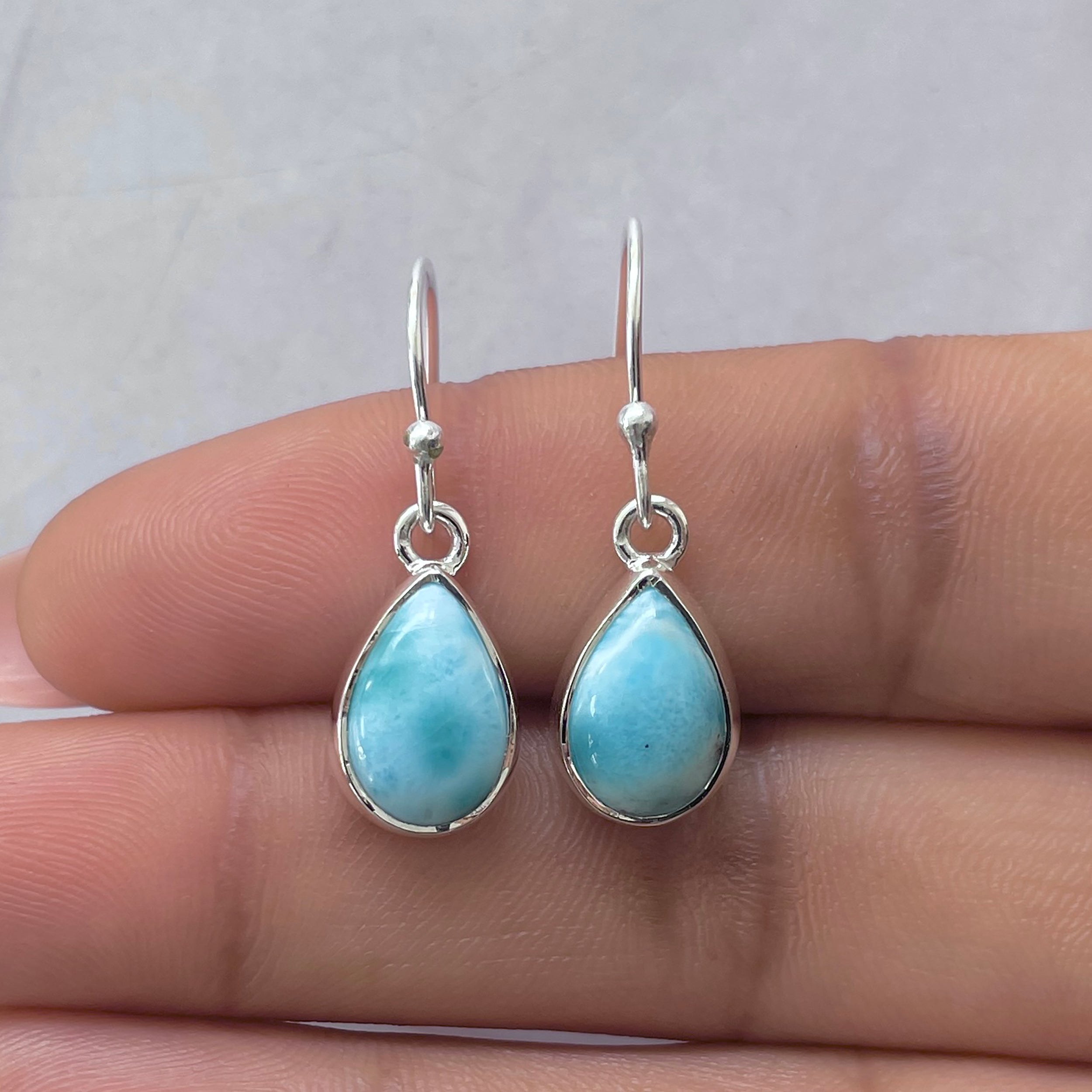 Larimar Earring-(LAR-E-3658.)
