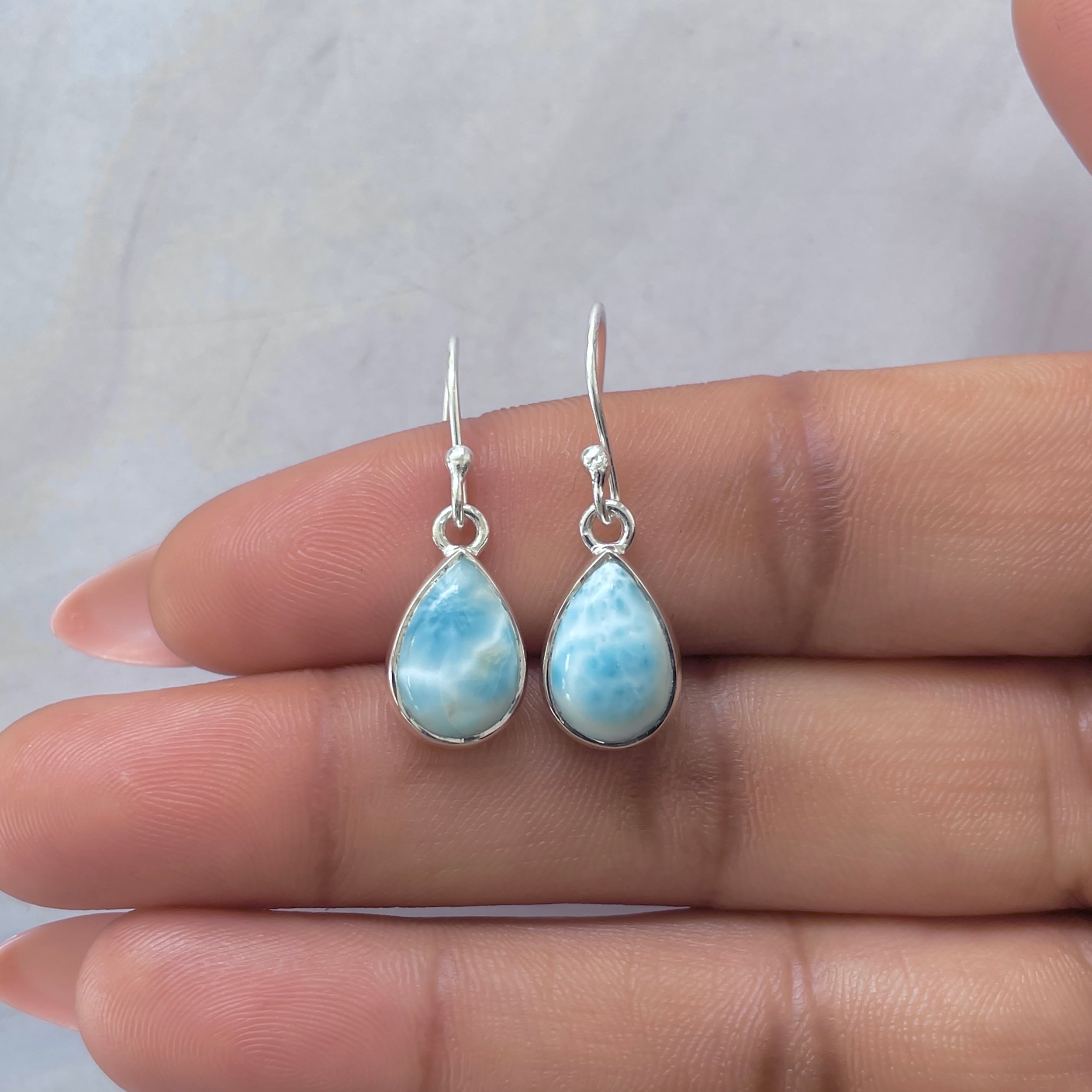 Larimar Earrings-(LAR-E-3659.) – Sagacia Jewelry