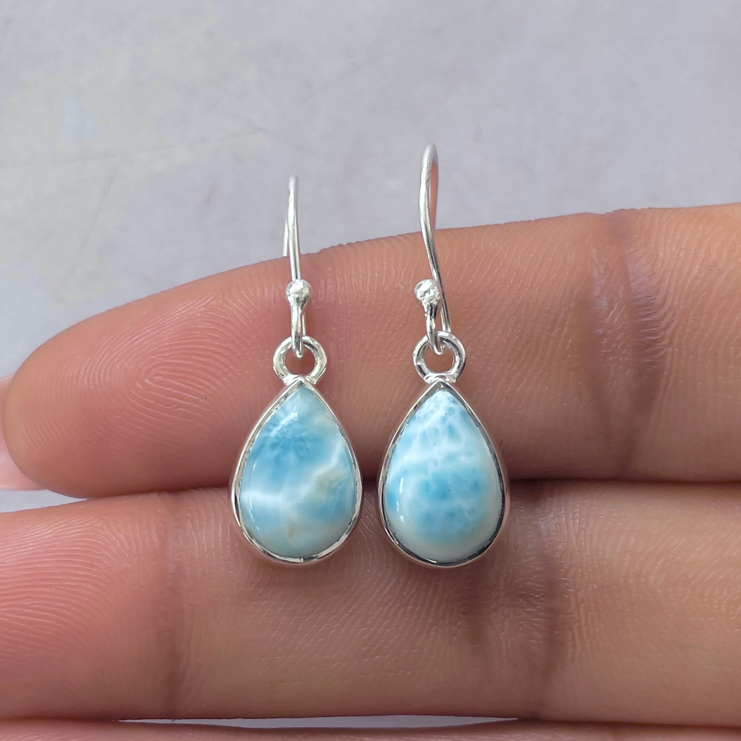 Larimar Earring-(LAR-E-3659.)
